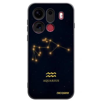 Picasee silikonski črni ovitek za OPPO Find X9 Pro - AQUARIUS