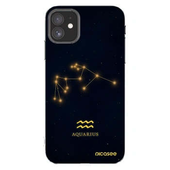 Picasee silikonski prozorni ovitek za Apple iPhone 11 - AQUARIUS