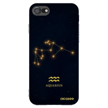 Picasee silikonski prozorni ovitek za Apple iPhone SE 2020 - AQUARIUS