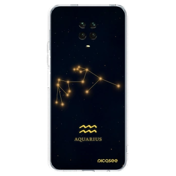 Picasee silikonski prozorni ovitek za Xiaomi Redmi Note 9 Pro - AQUARIUS