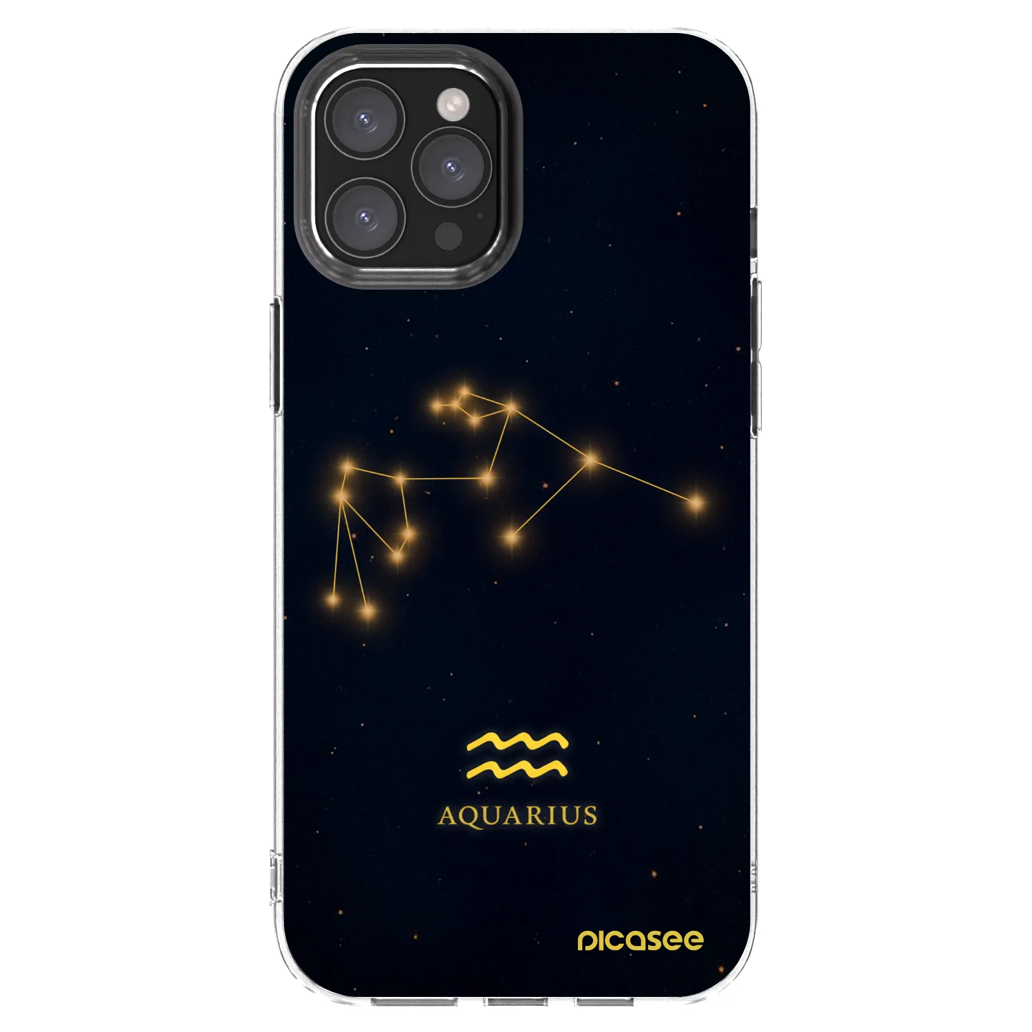 Picasee silikonski prozorni ovitek za Apple iPhone 12 Pro Max - AQUARIUS