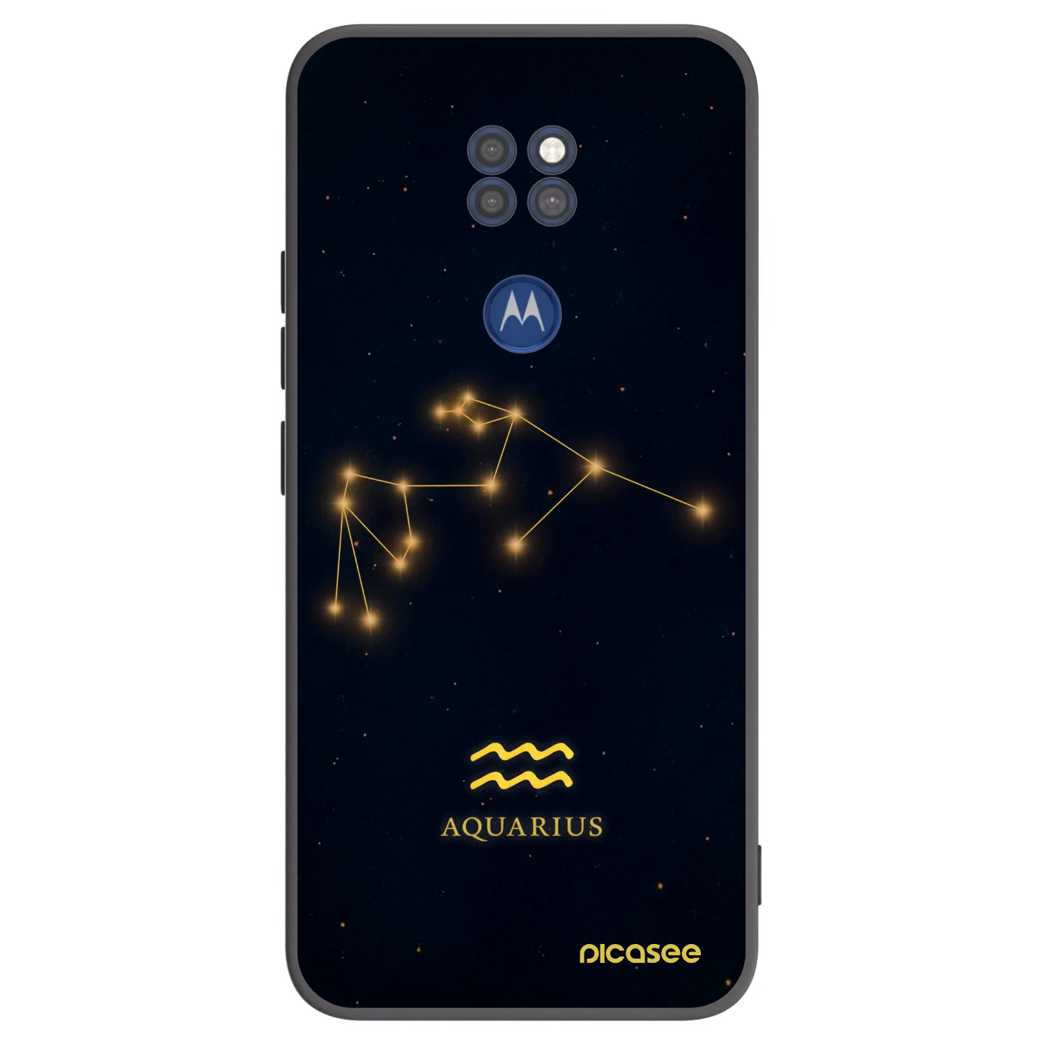 Picasee silikonski črni ovitek za Motorola Moto G9 Play - AQUARIUS