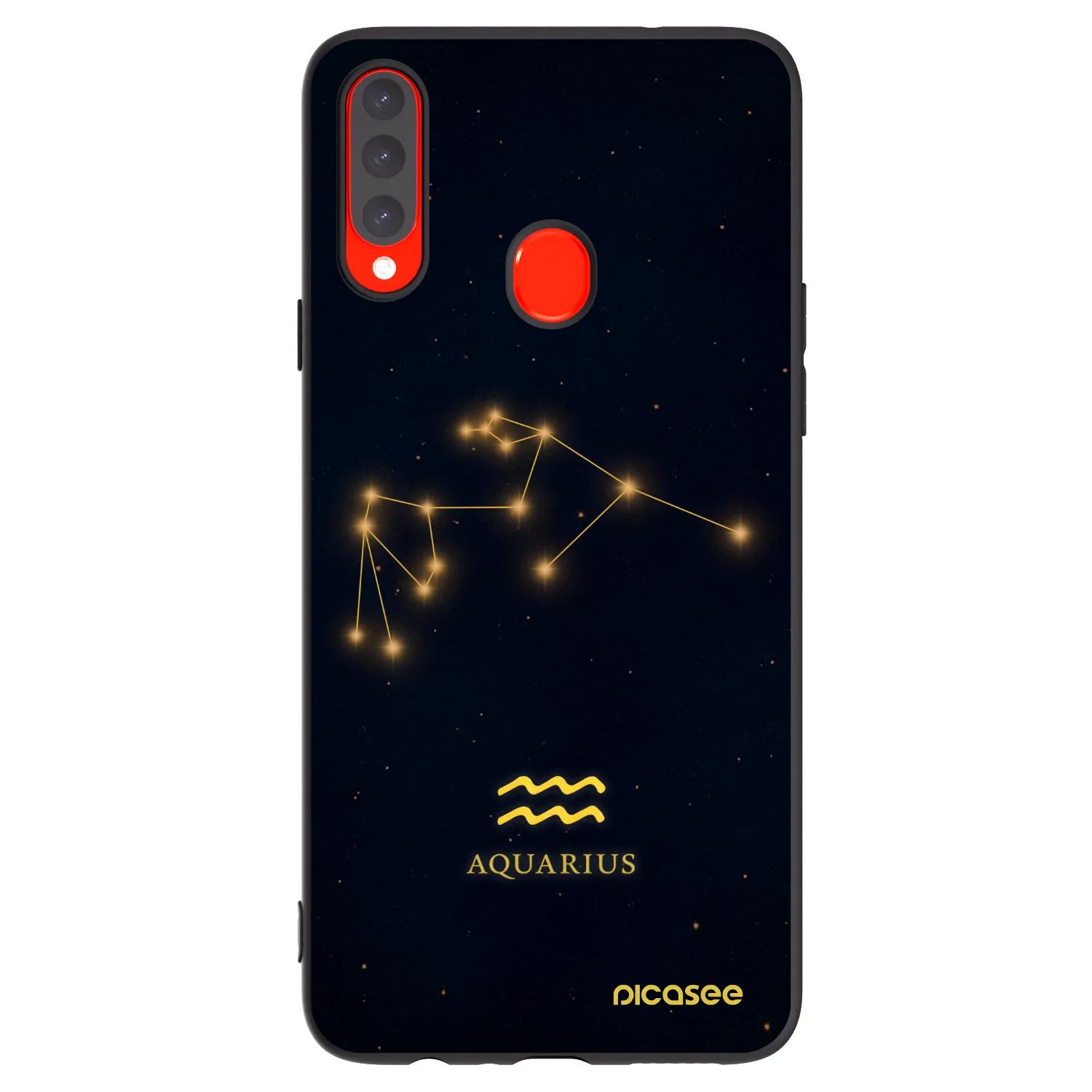 Picasee silikonski črni ovitek za Samsung Galaxy A20s - AQUARIUS