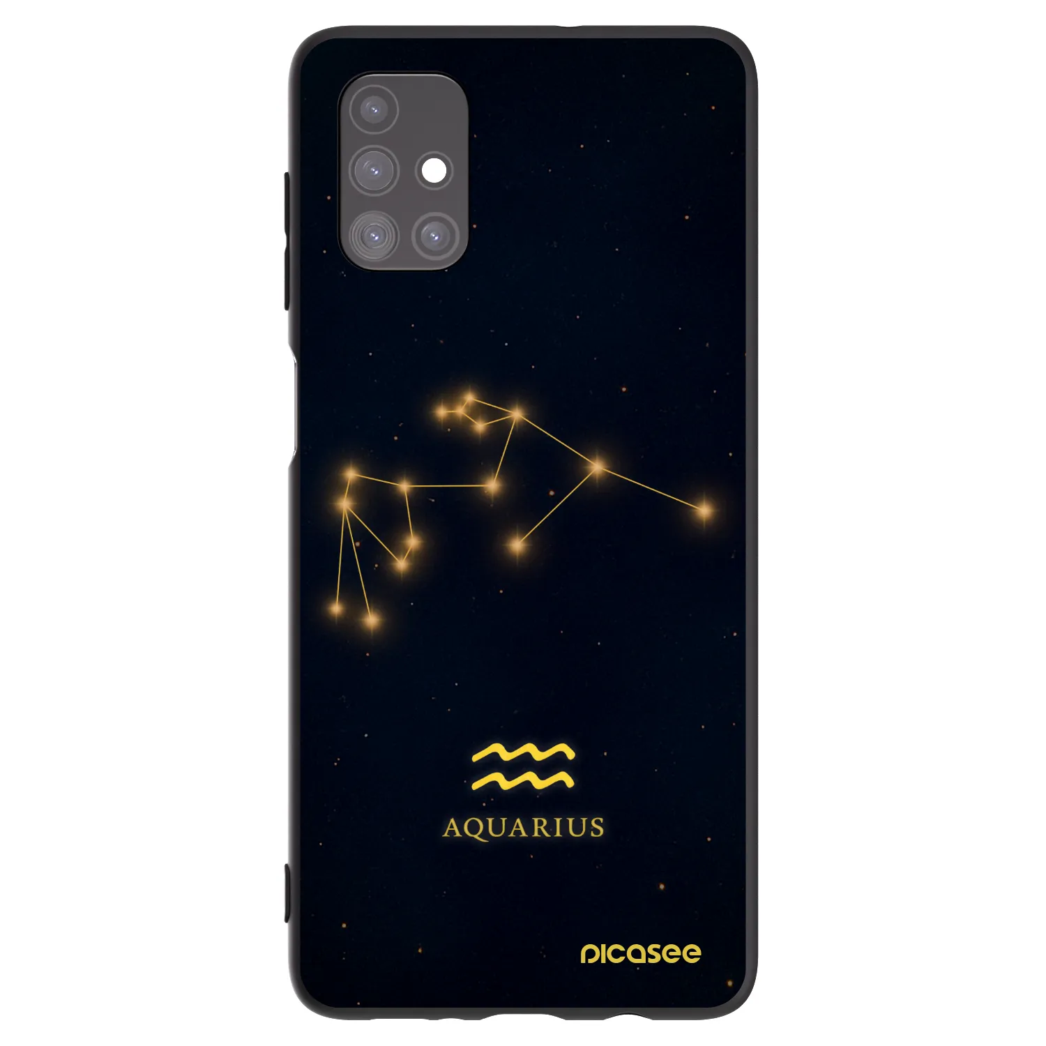 Picasee silikonski črni ovitek za Samsung Galaxy M51 M515F - AQUARIUS