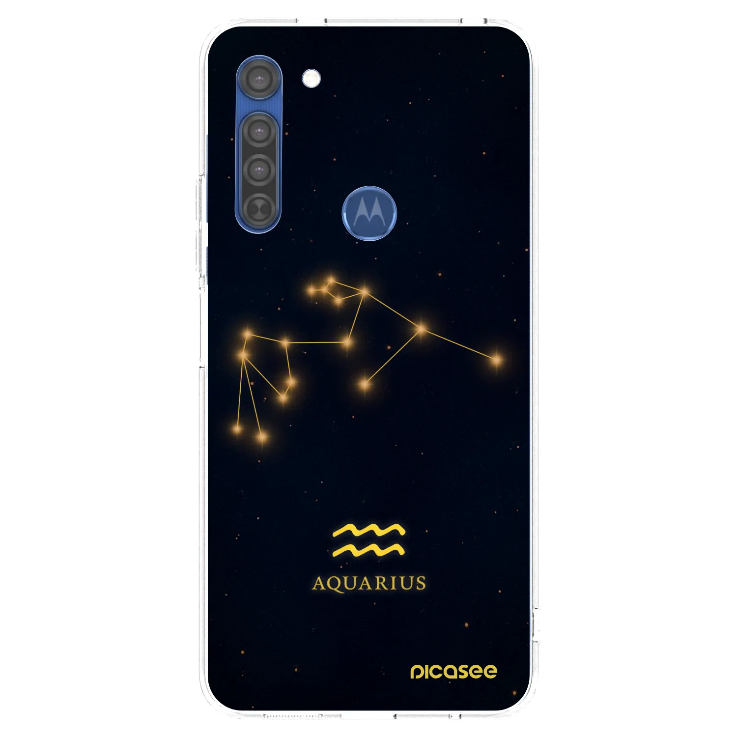 Picasee silikonski prozorni ovitek za Motorola Moto G8 - AQUARIUS