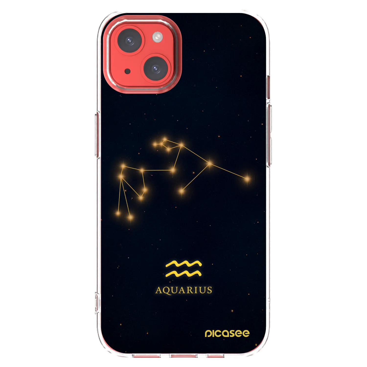 Picasee silikonski prozorni ovitek za Apple iPhone 13 - AQUARIUS