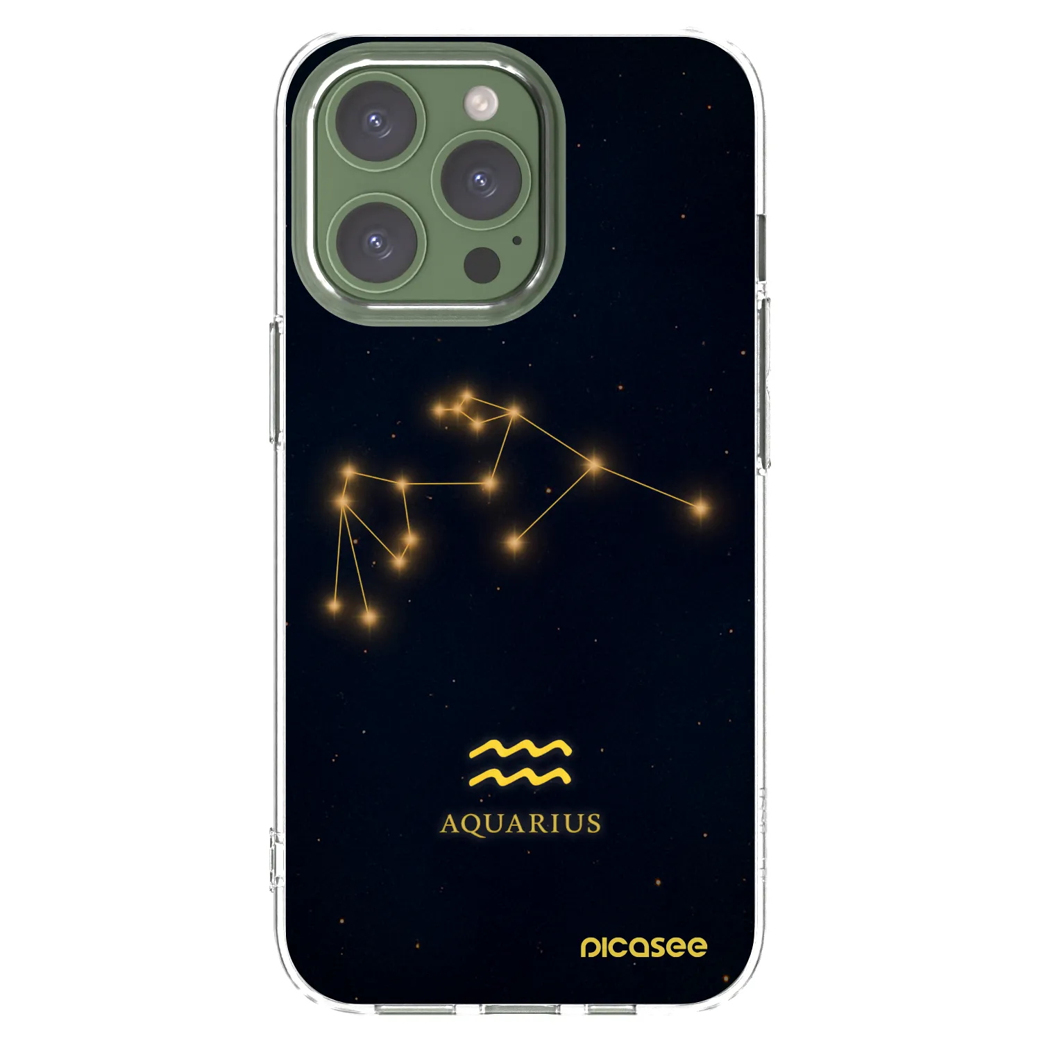 Picasee silikonski prozorni ovitek za Apple iPhone 13 Pro - AQUARIUS