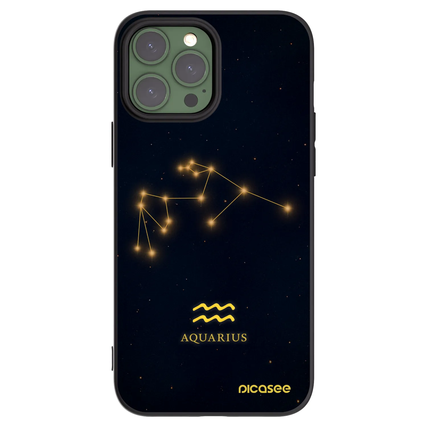 Picasee silikonski črni ovitek za Apple iPhone 13 Pro Max - AQUARIUS