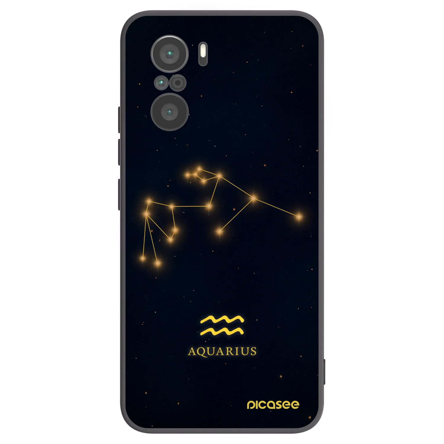 Picasee silikonski črni ovitek za Xiaomi Poco F3 - AQUARIUS