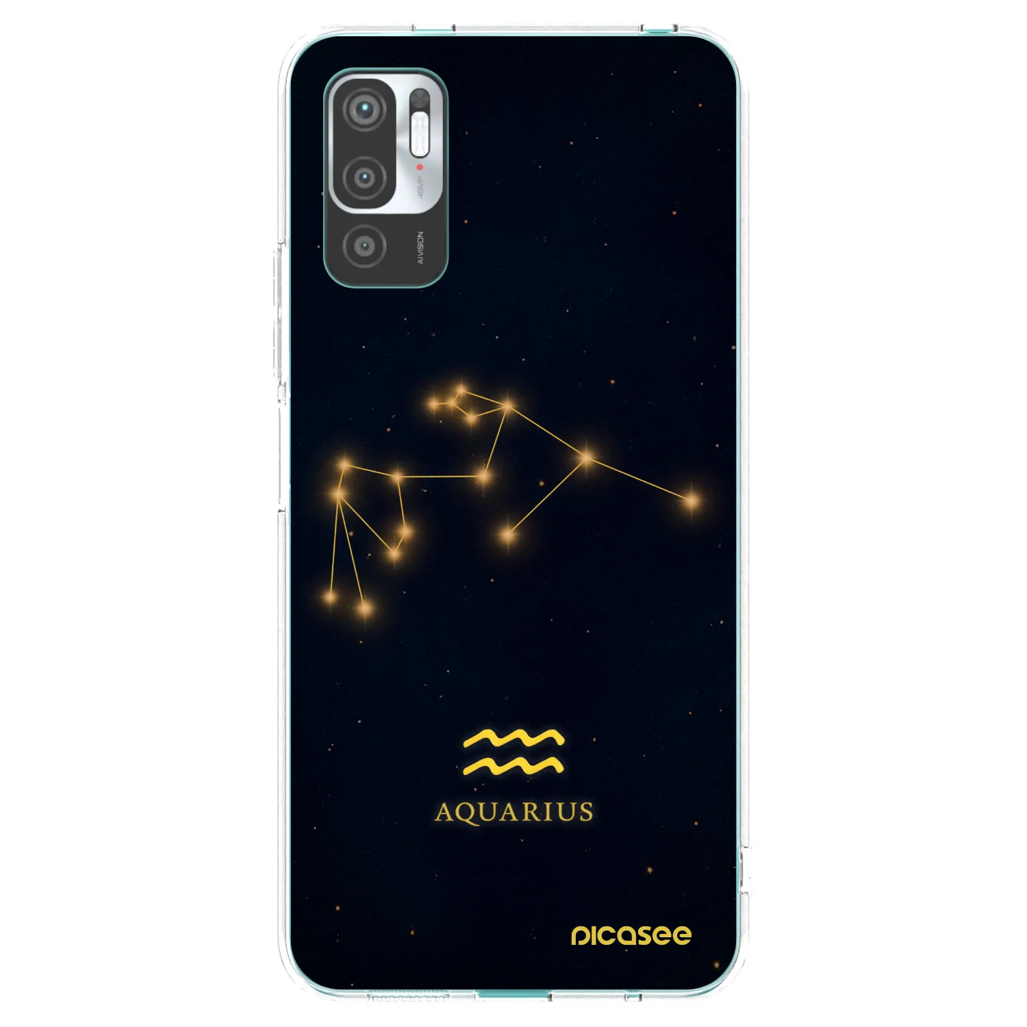 Picasee silikonski prozorni ovitek za Xiaomi Redmi Note 10 5G - AQUARIUS