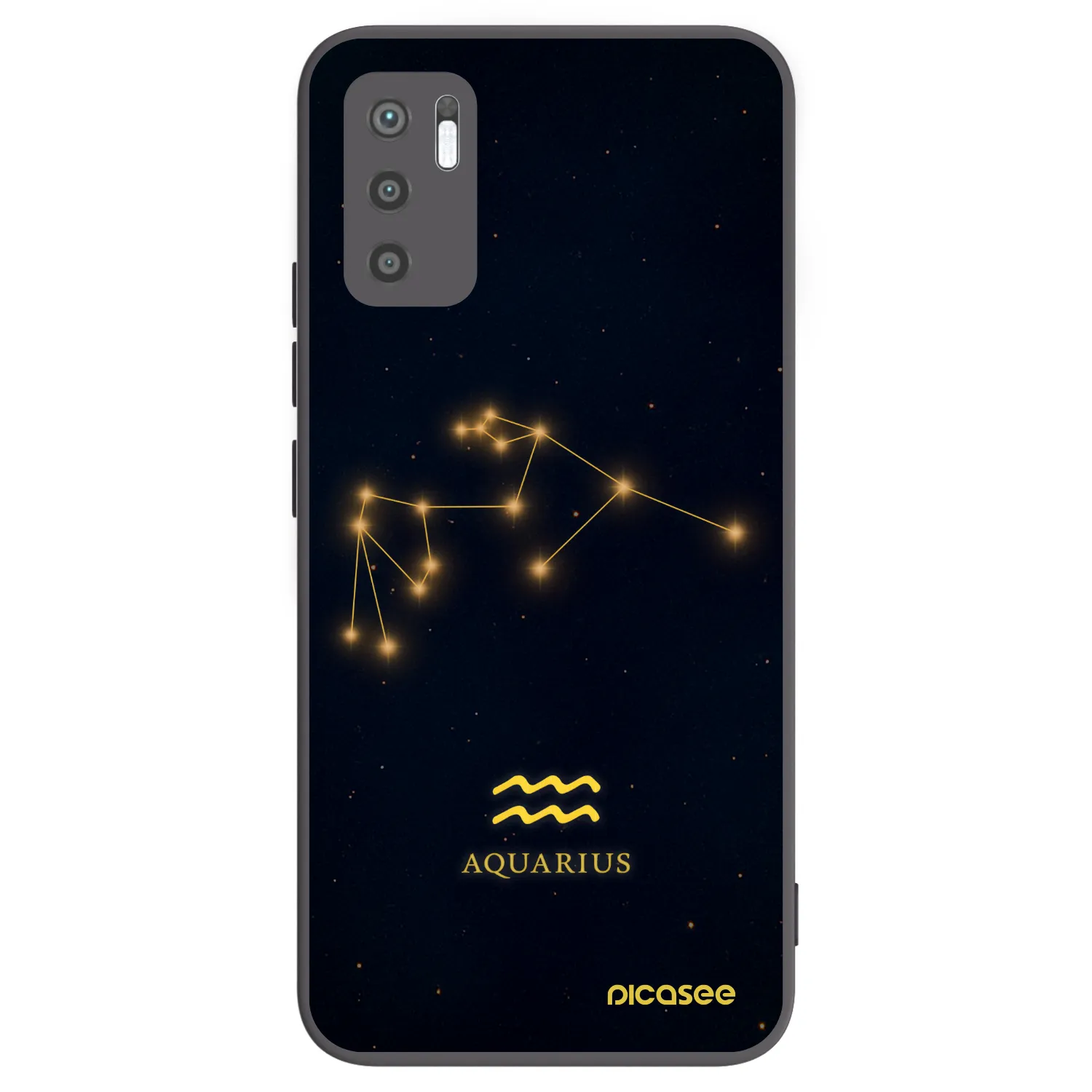 Picasee silikonski črni ovitek za Xiaomi Redmi Note 10 5G - AQUARIUS