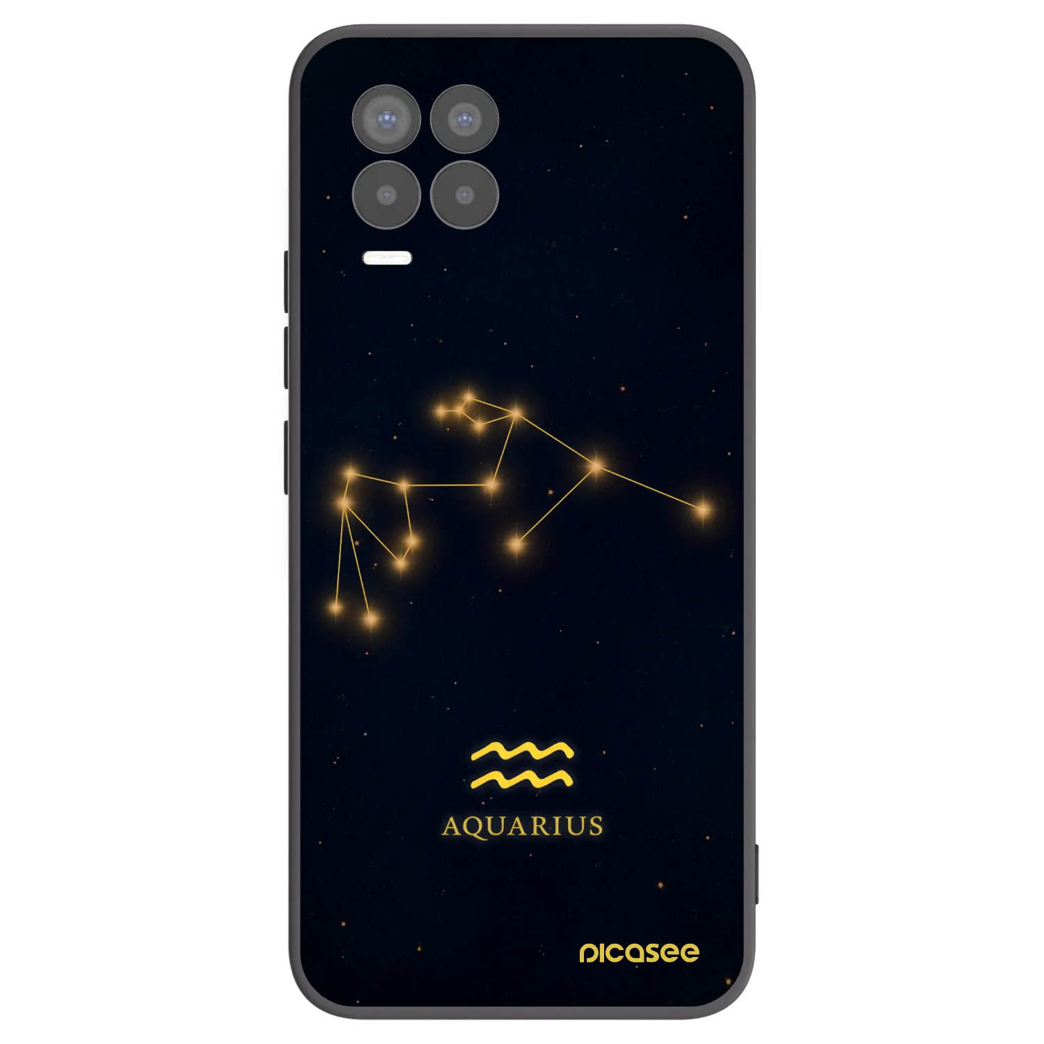 Picasee silikonski črni ovitek za Realme 8 4G - AQUARIUS