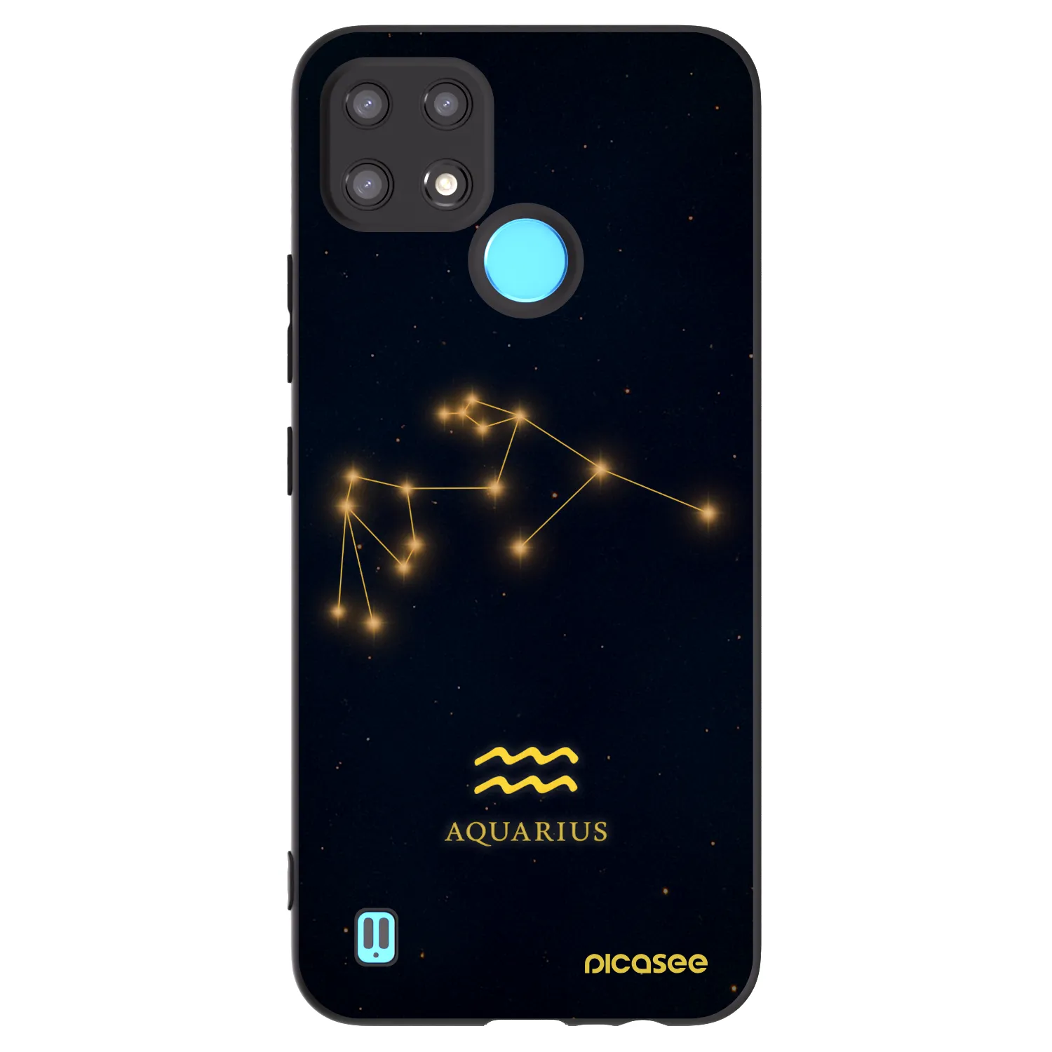 Picasee silikonski črni ovitek za Realme C21 - AQUARIUS