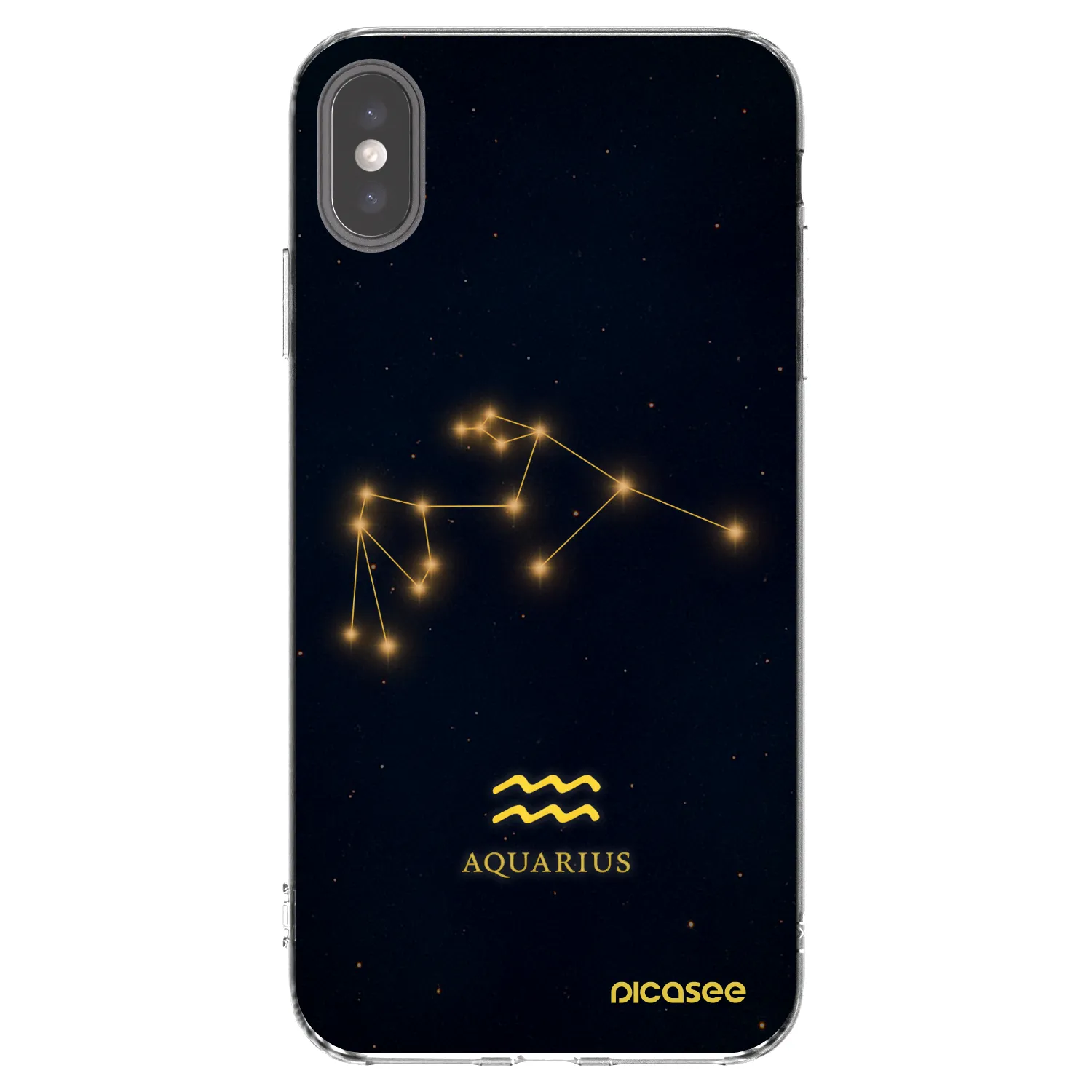 Picasee silikonski prozorni ovitek za Apple iPhone XS Max - AQUARIUS