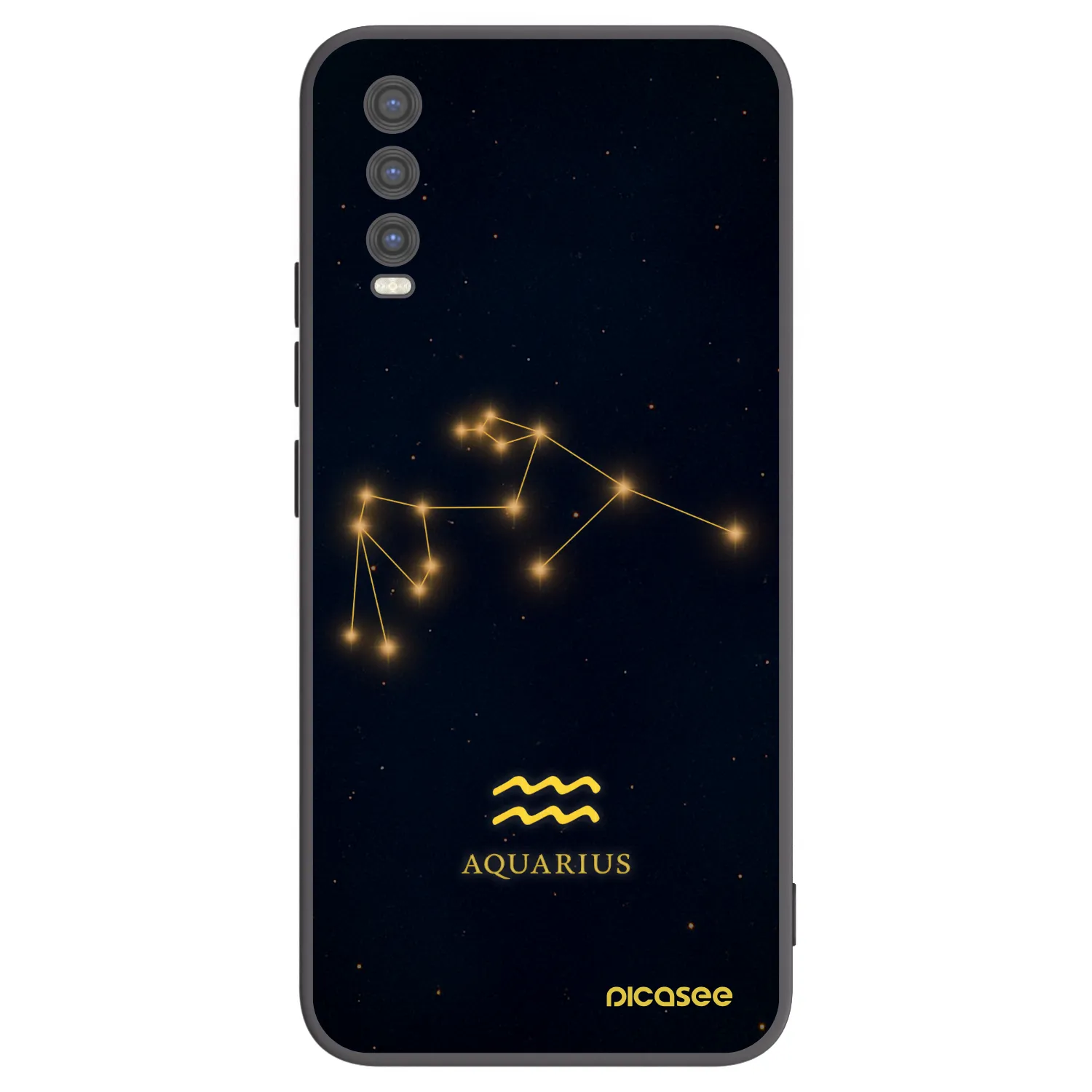 Picasee silikonski črni ovitek za Vivo Y20s - AQUARIUS