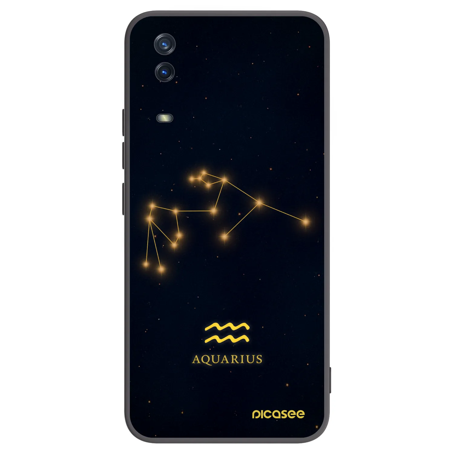 Picasee silikonski črni ovitek za Vivo Y11s - AQUARIUS