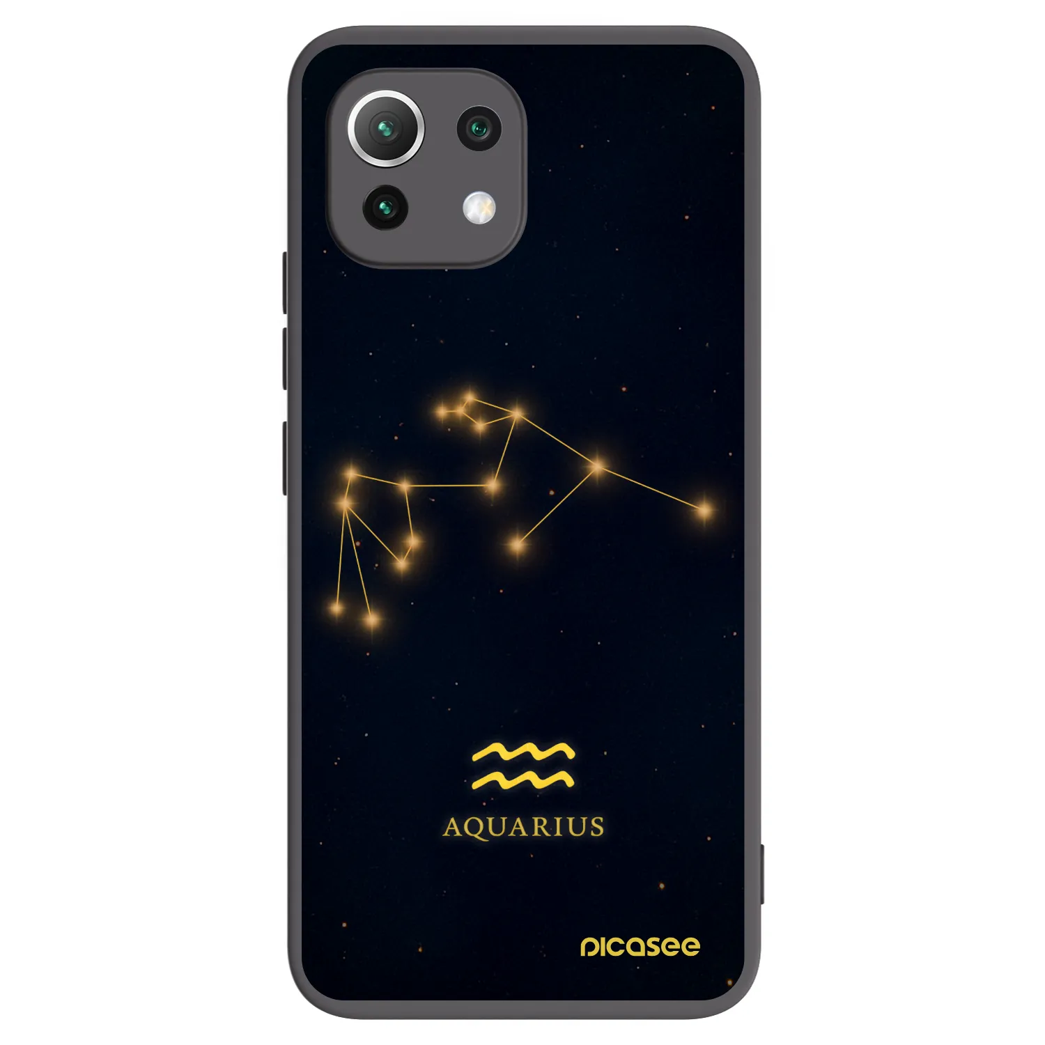 Picasee silikonski črni ovitek za Xiaomi 11 Lite 5G NE - AQUARIUS