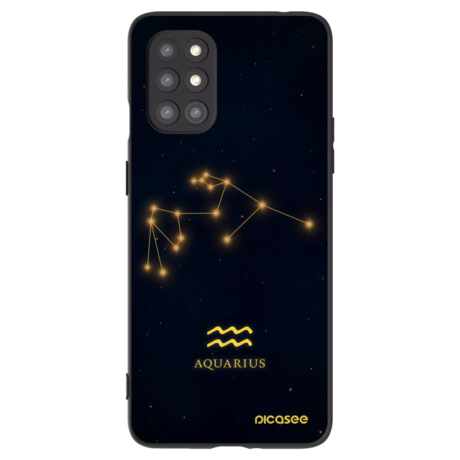 Picasee silikonski črni ovitek za OnePlus 8T - AQUARIUS