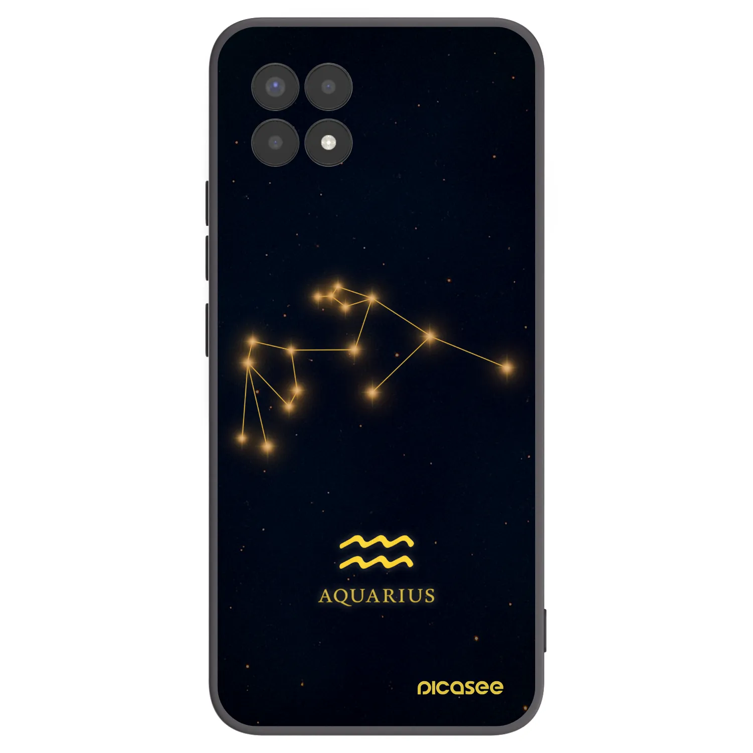 Picasee silikonski črni ovitek za Realme 8i - AQUARIUS