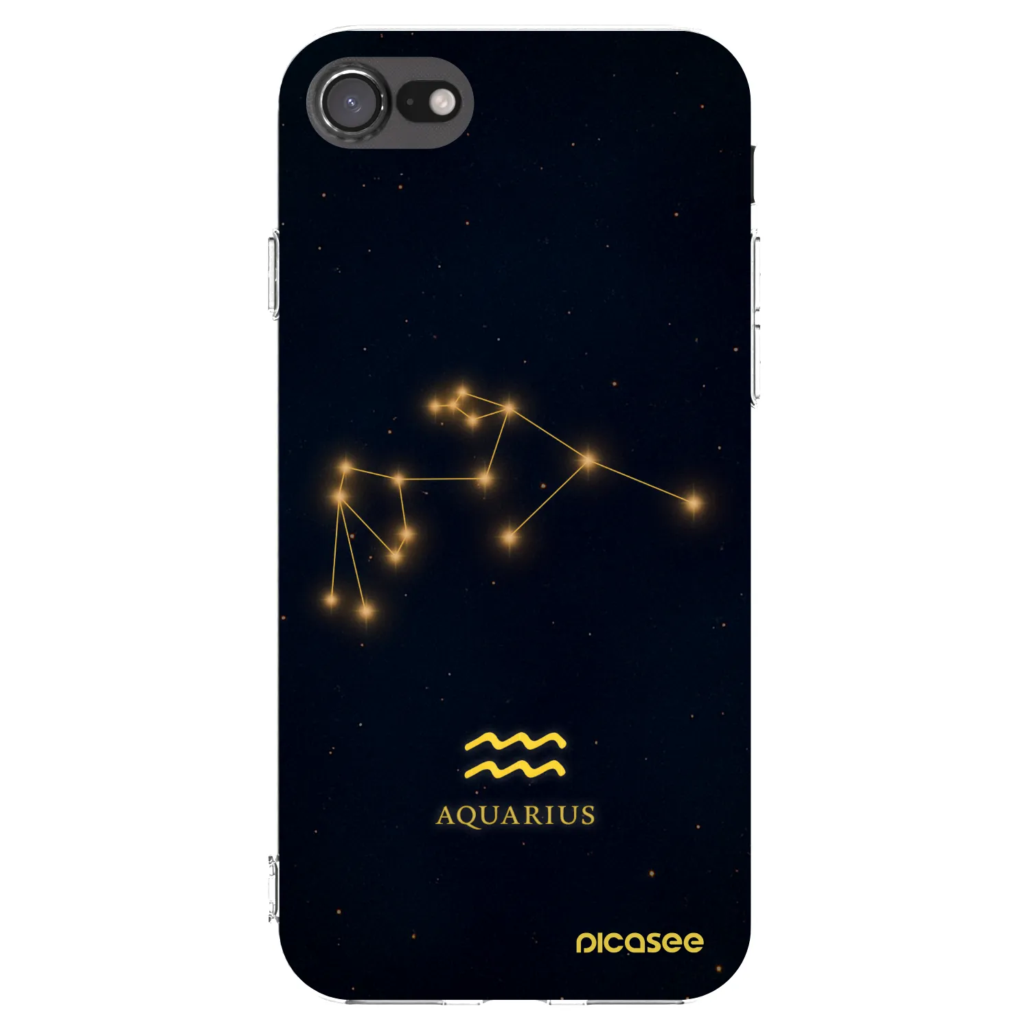 Picasee silikonski prozorni ovitek za Apple iPhone SE 2022 - AQUARIUS