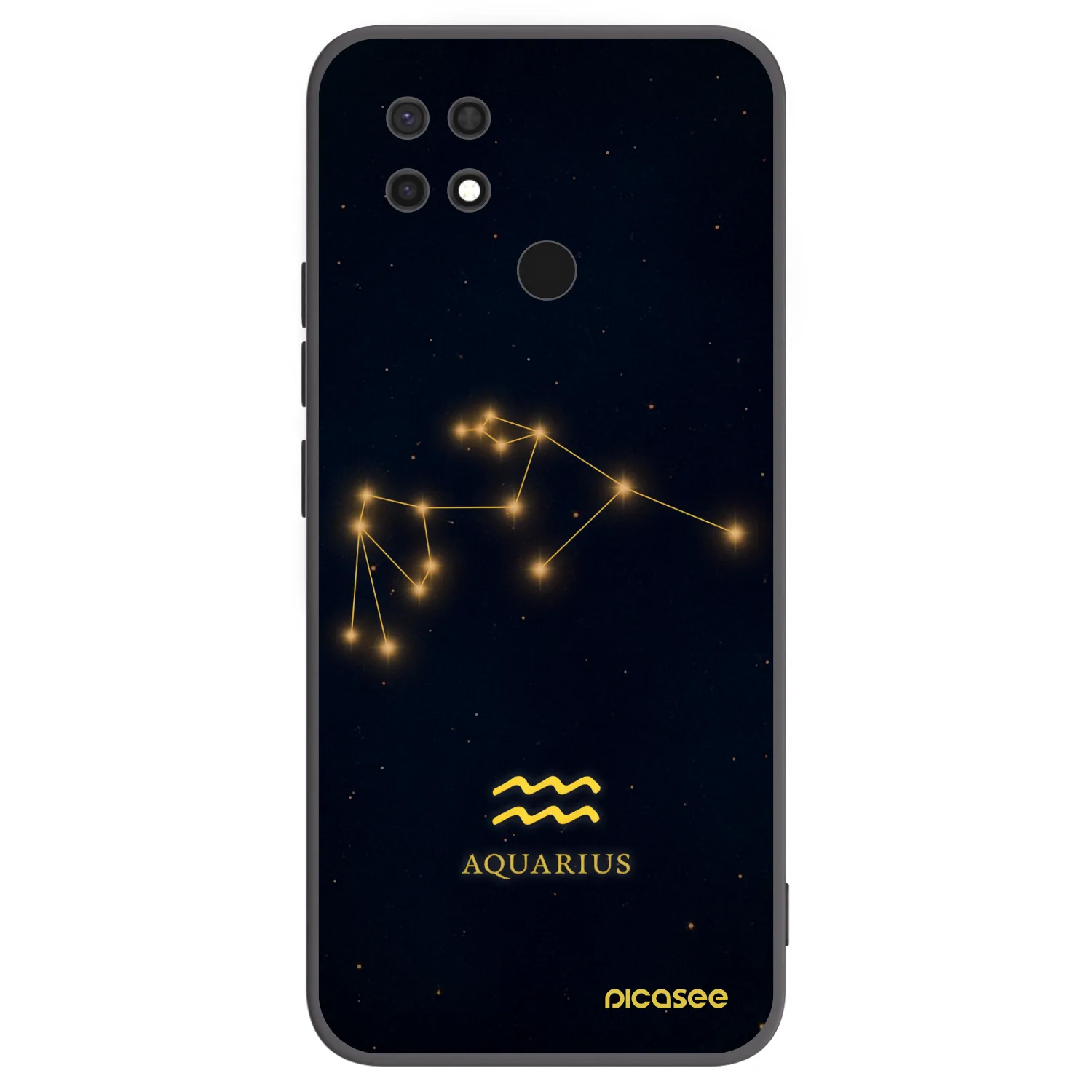 Picasee silikonski črni ovitek za Xiaomi Redmi 10C - AQUARIUS