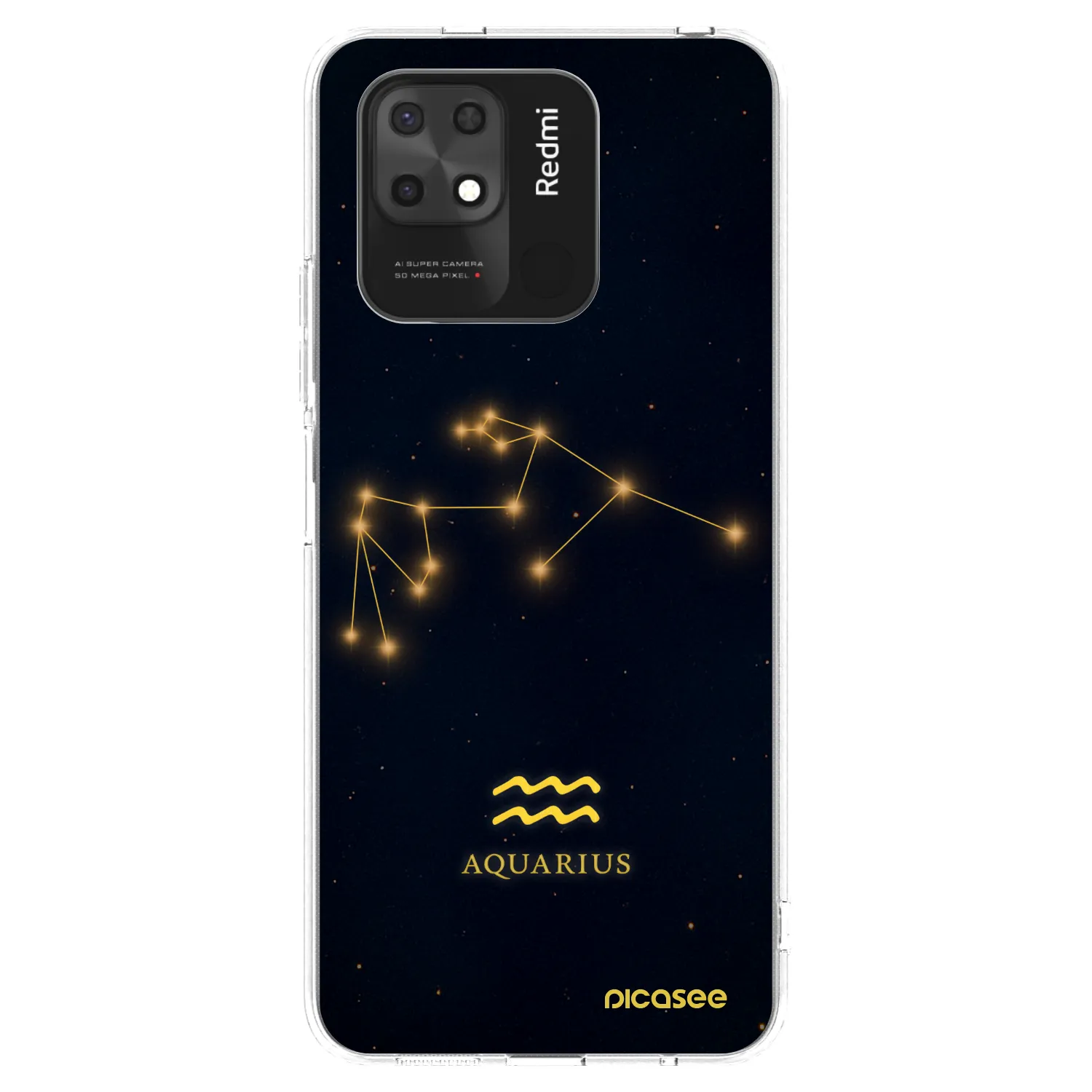 Picasee silikonski prozorni ovitek za Xiaomi Redmi 10C - AQUARIUS