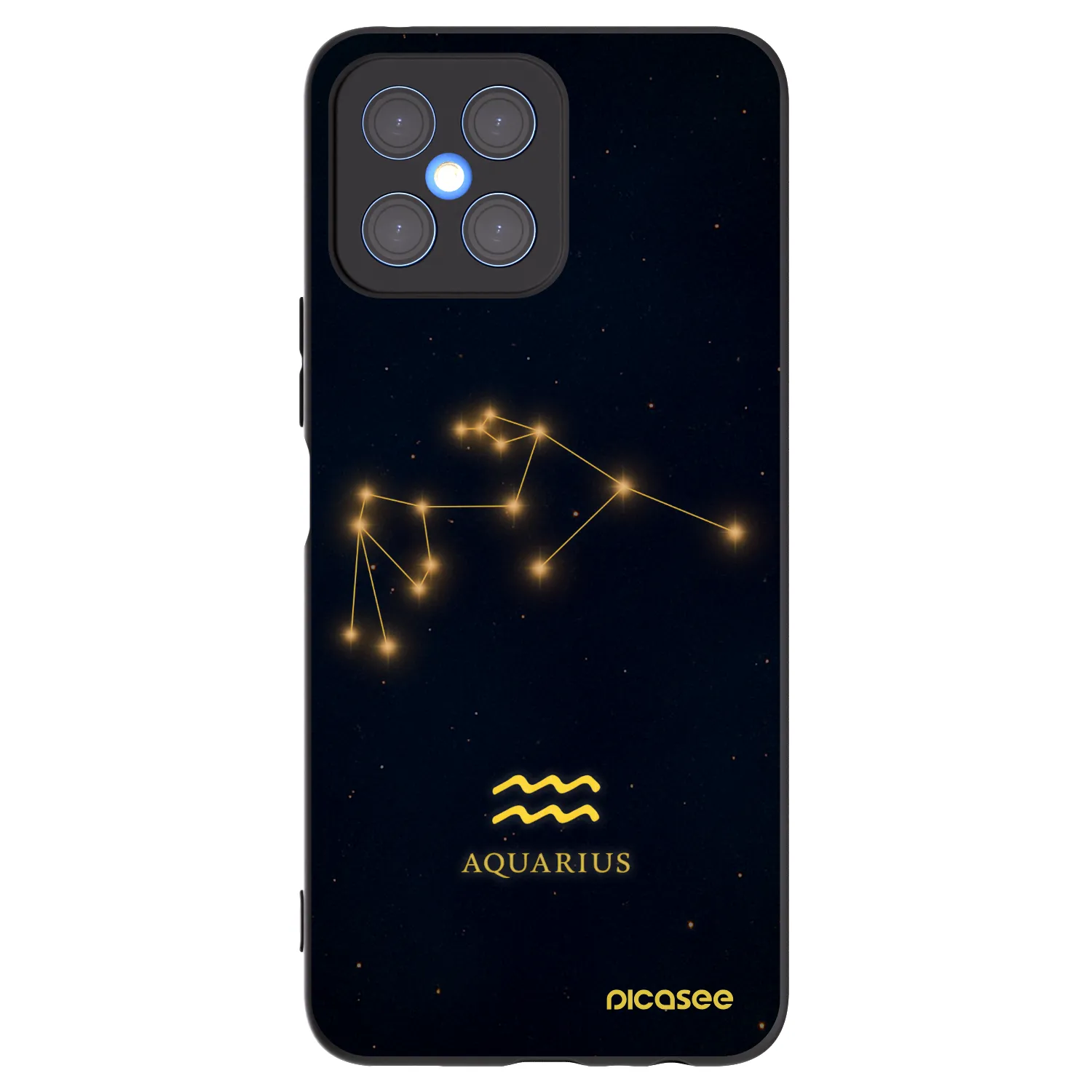 Picasee silikonski črni ovitek za Honor X8 4G - AQUARIUS