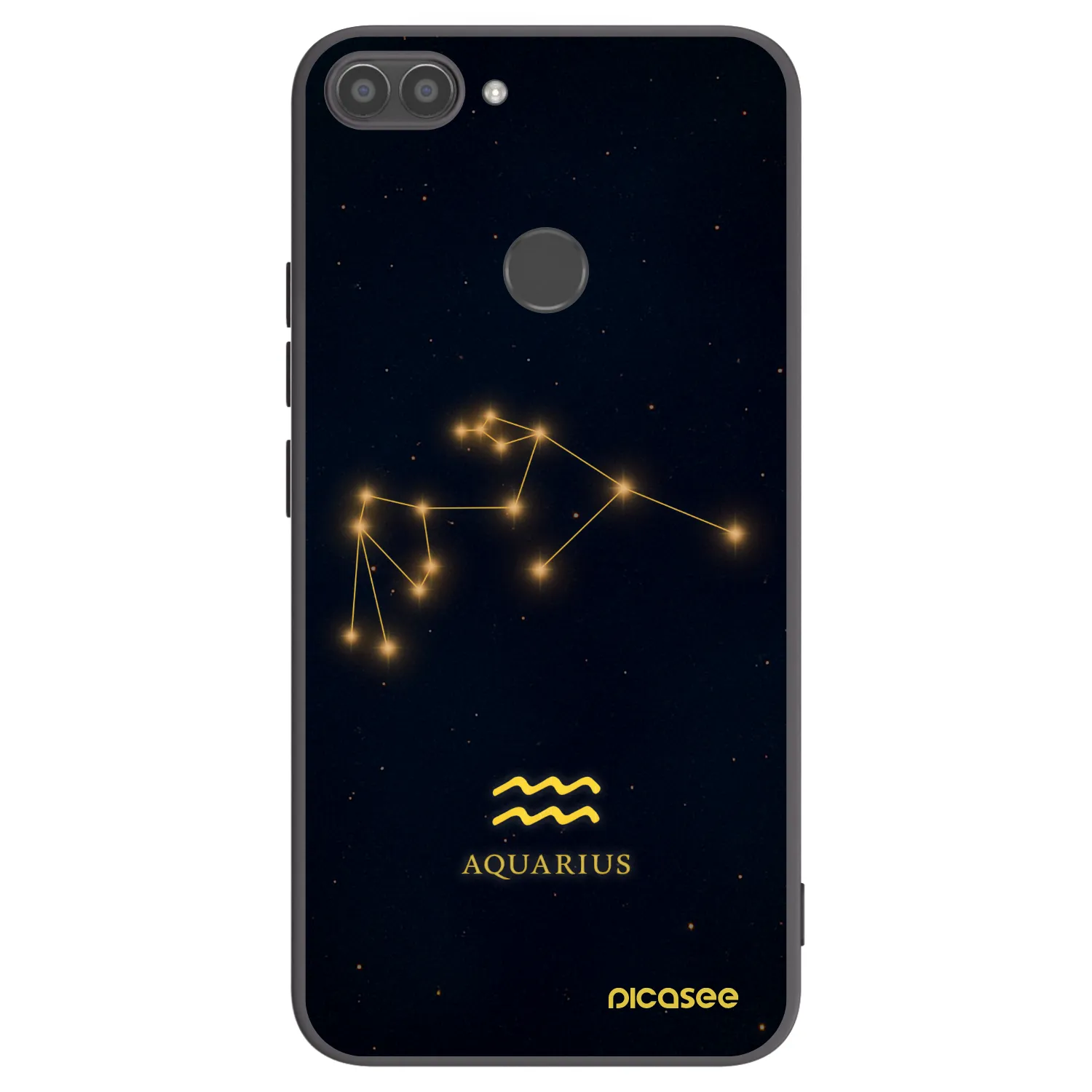 Picasee silikonski črni ovitek za Huawei P Smart - AQUARIUS