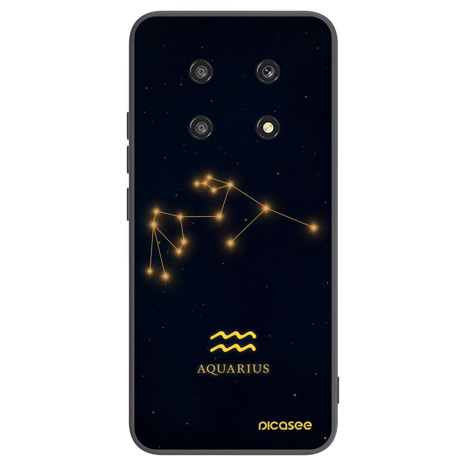 Picasee silikonski črni ovitek za Honor Magic4 Lite 5G - AQUARIUS