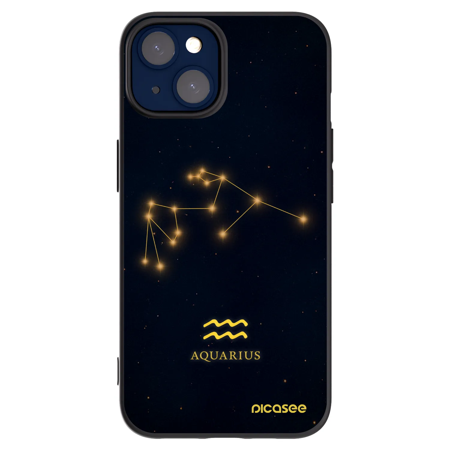 Picasee silikonski črni ovitek za Apple iPhone 14 - AQUARIUS