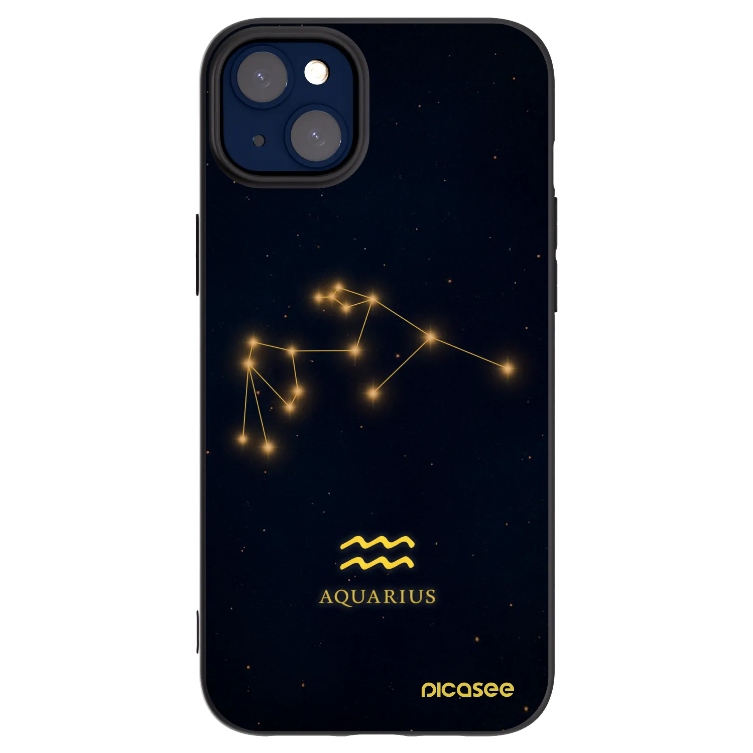 Picasee silikonski črni ovitek za Apple iPhone 14 Plus - AQUARIUS