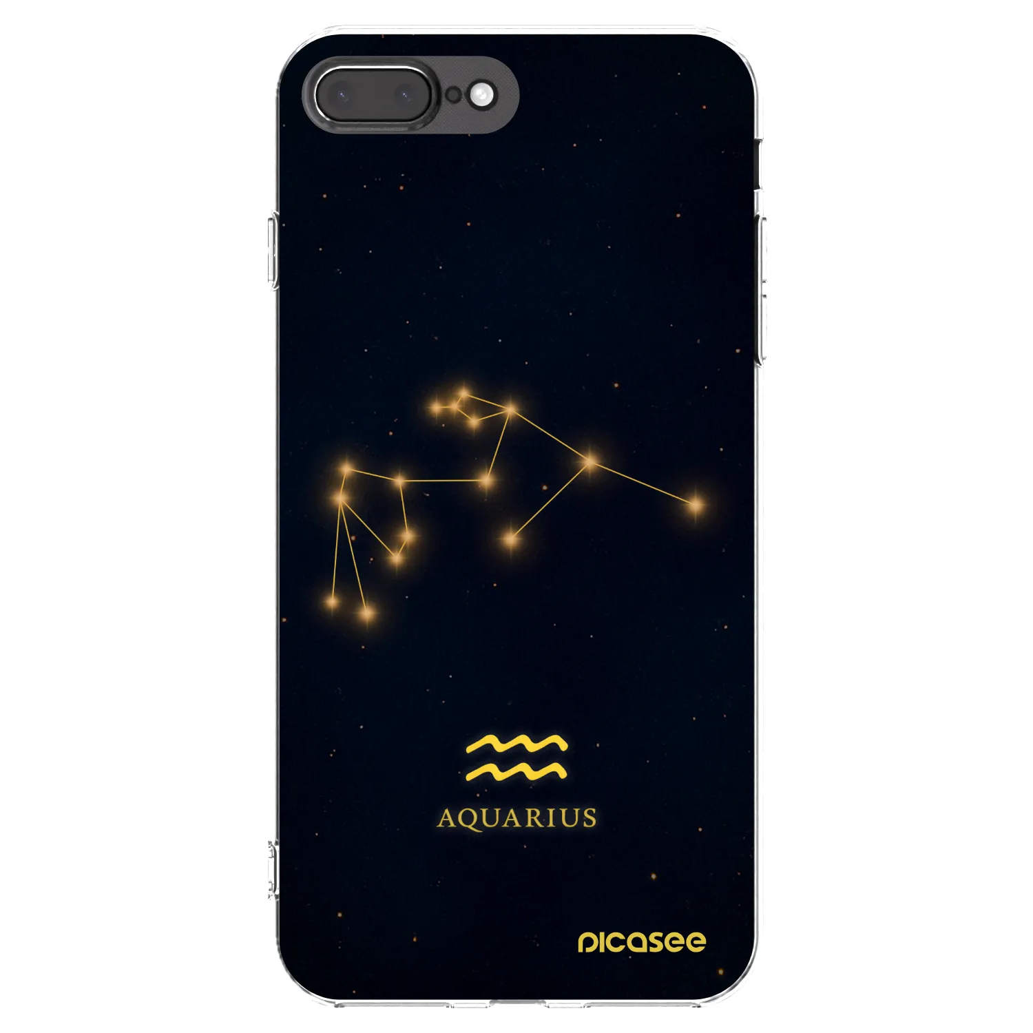 Picasee silikonski prozorni ovitek za Apple iPhone 8 Plus - AQUARIUS