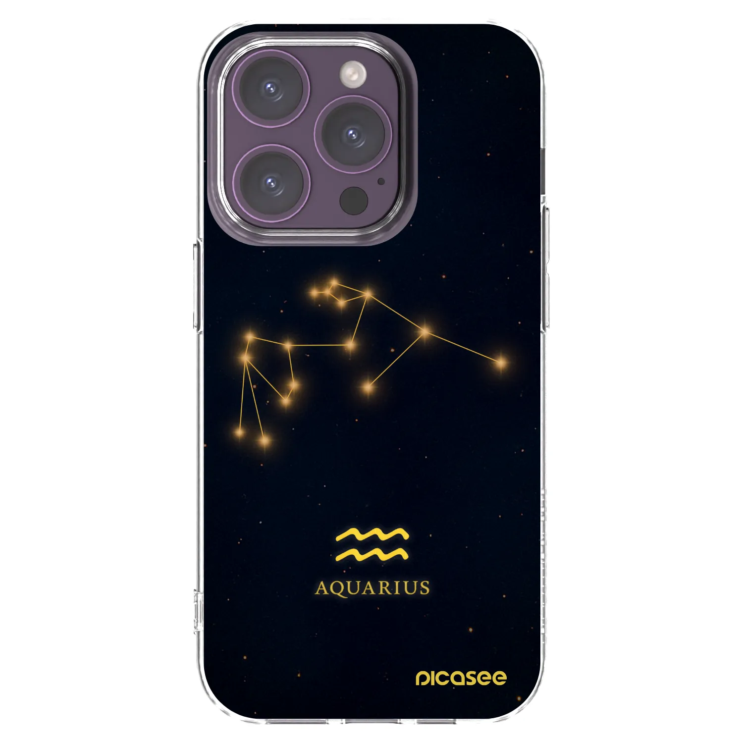 Picasee silikonski prozorni ovitek za Apple iPhone 14 Pro - AQUARIUS