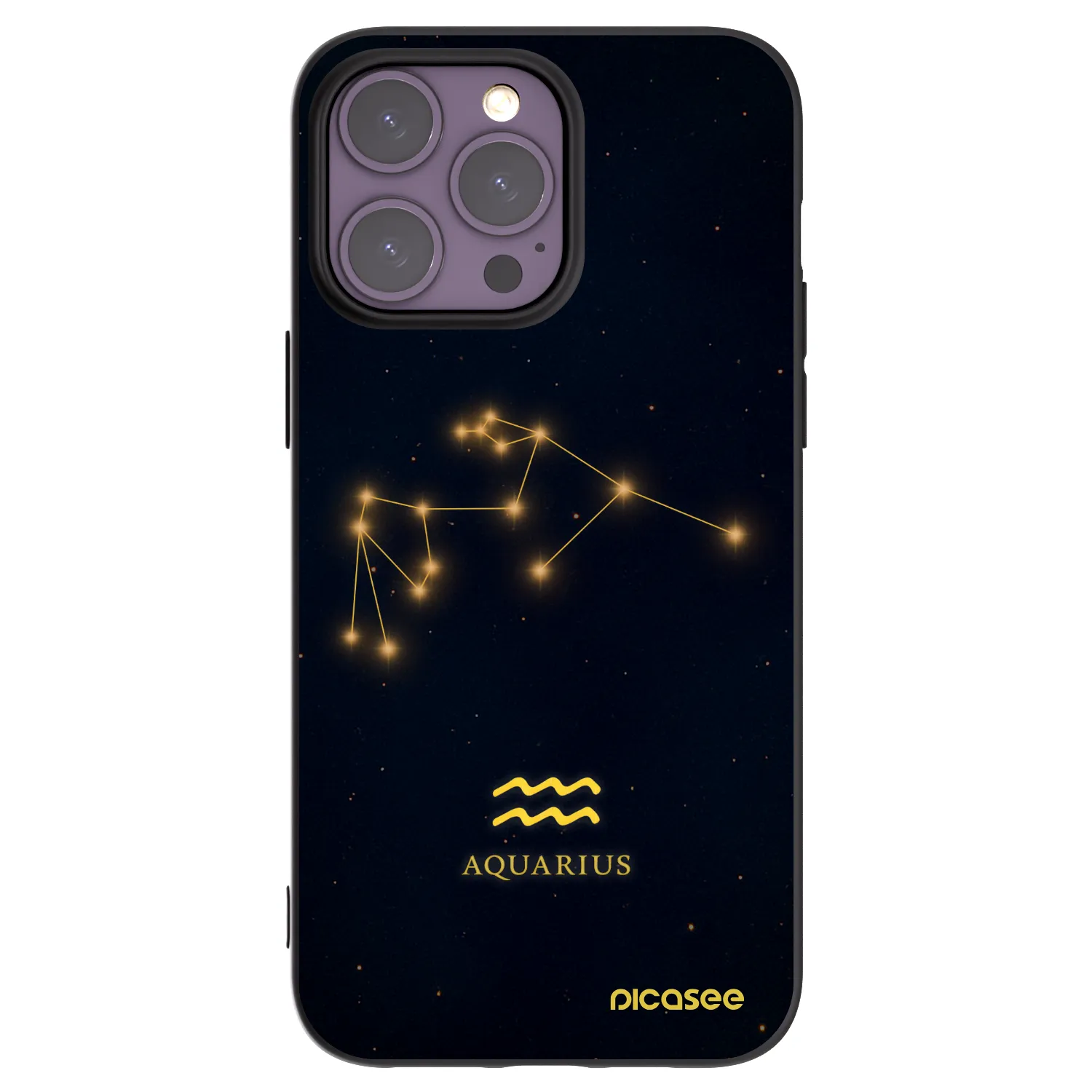 Picasee silikonski črni ovitek za Apple iPhone 14 Pro Max - AQUARIUS
