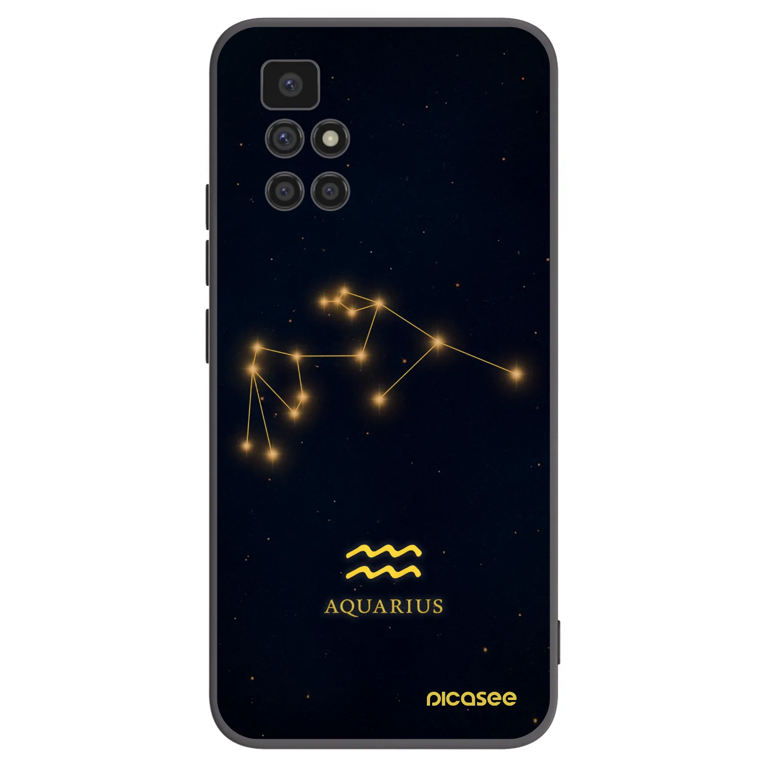 Picasee silikonski črni ovitek za Xiaomi Redmi 10 (2022) - AQUARIUS