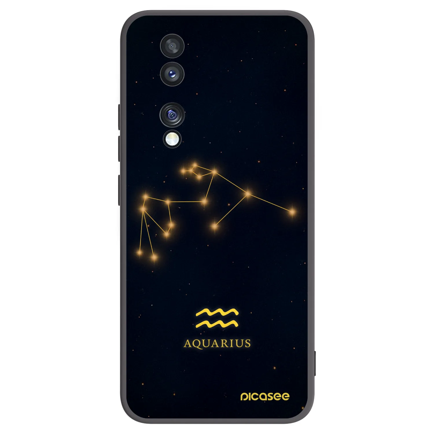 Picasee silikonski črni ovitek za Honor 70 - AQUARIUS