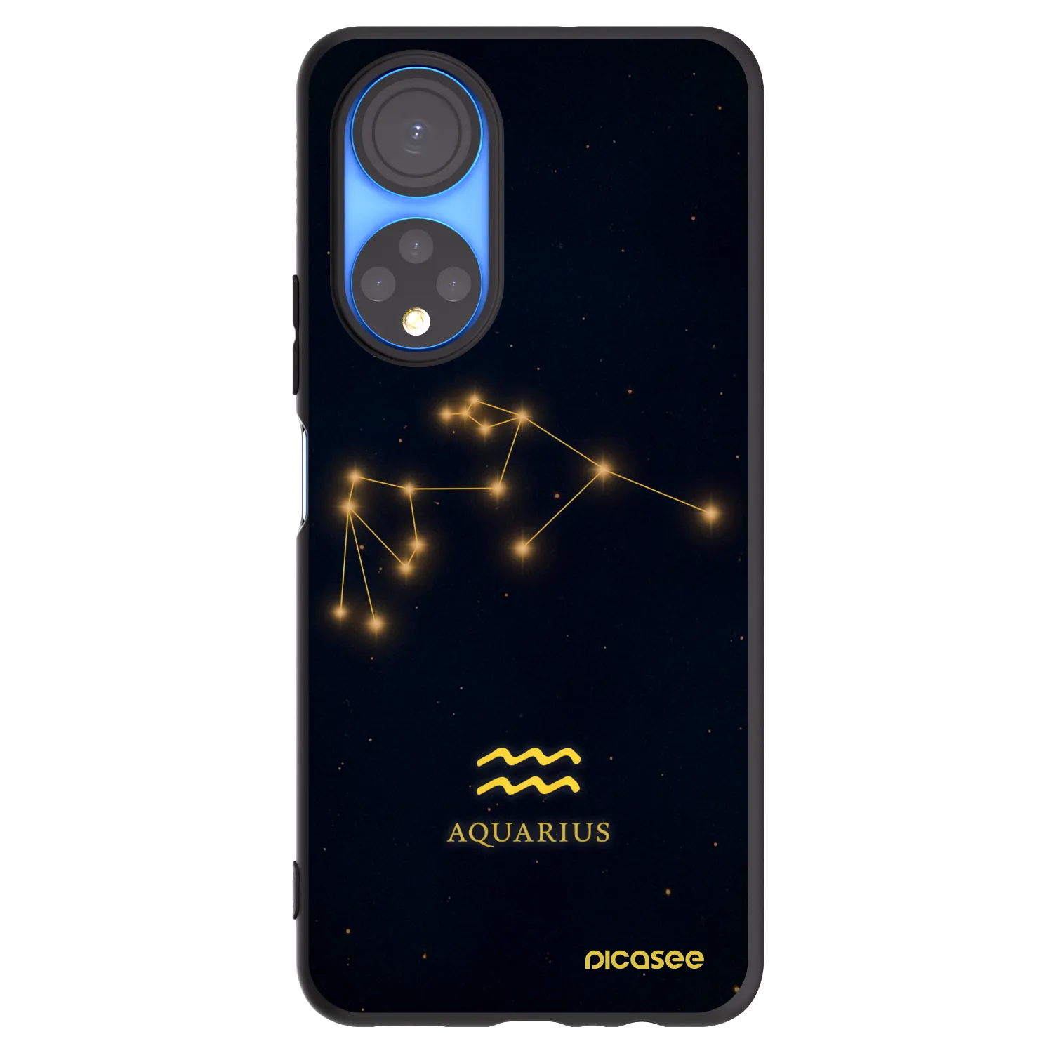 Picasee silikonski črni ovitek za Honor X7 - AQUARIUS