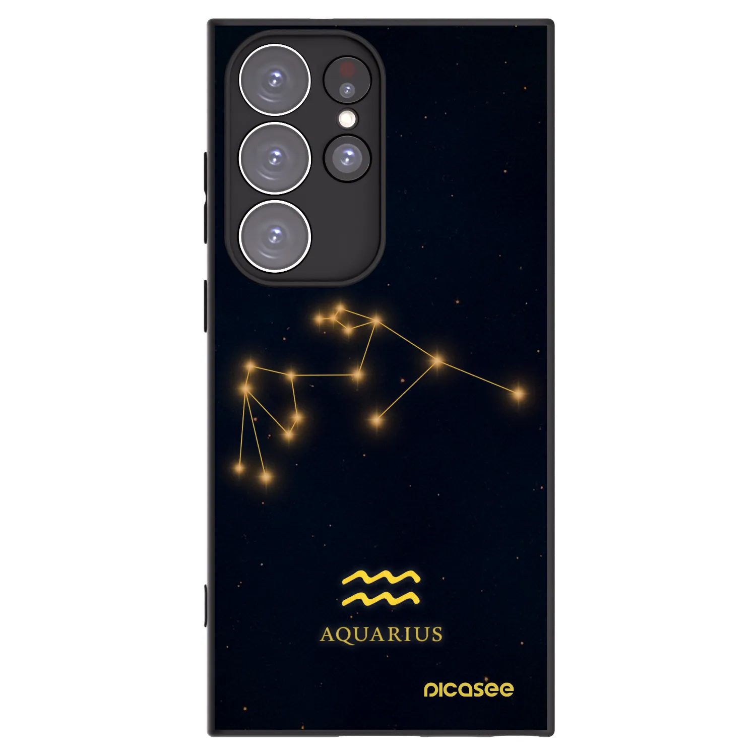 Picasee silikonski črni ovitek za Samsung Galaxy S23 Ultra 5G - AQUARIUS