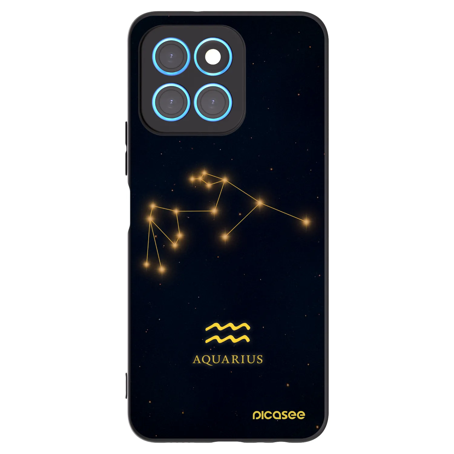 Picasee silikonski črni ovitek za Honor X8 5G - AQUARIUS