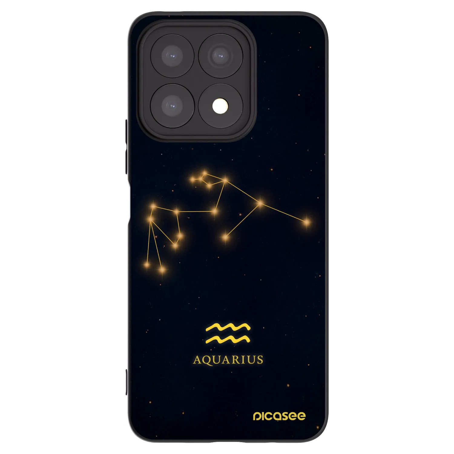 Picasee silikonski črni ovitek za Honor X8a - AQUARIUS