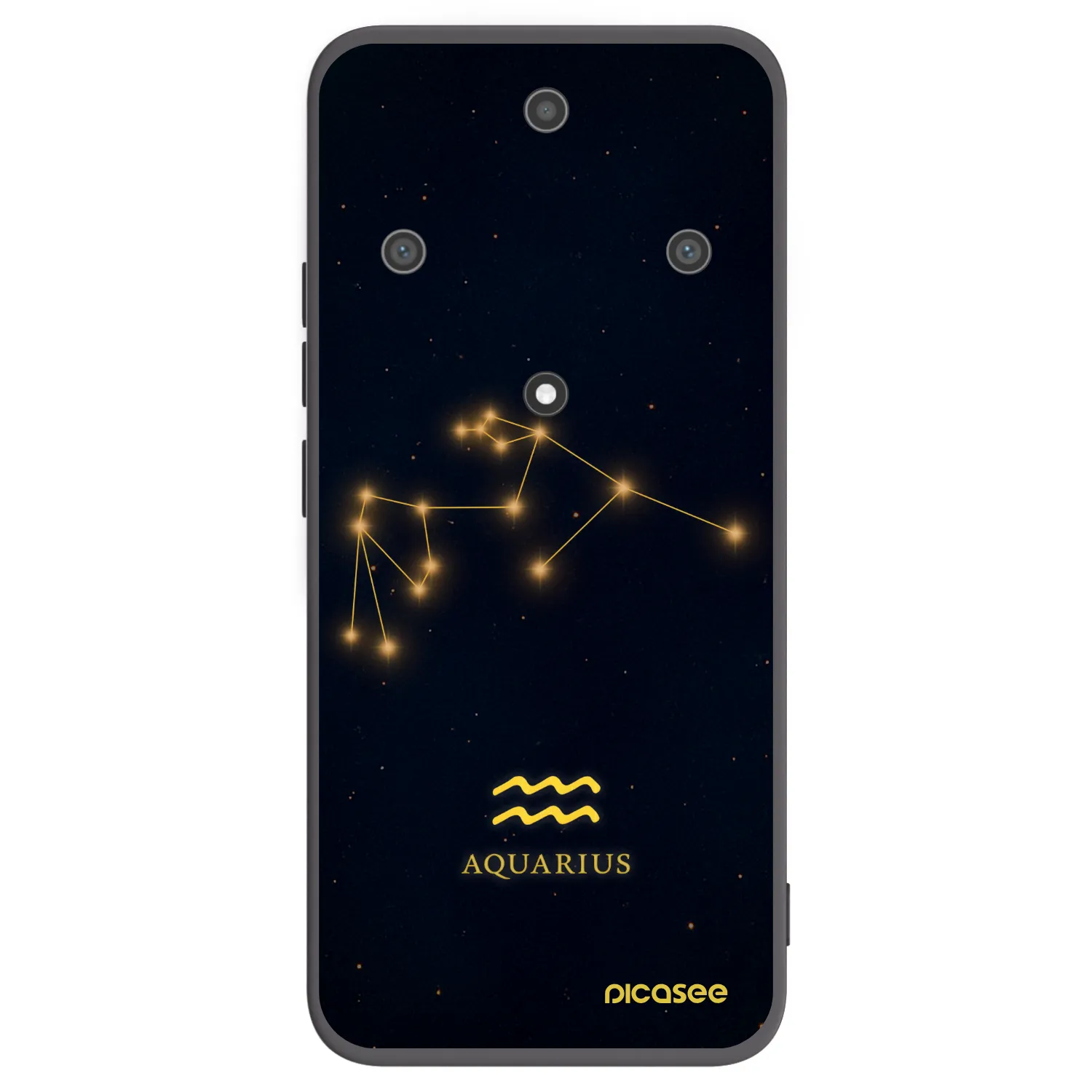 Picasee silikonski črni ovitek za Honor Magic5 Lite 5G - AQUARIUS