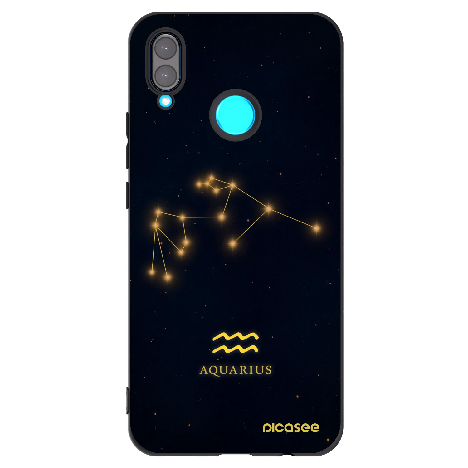 Picasee silikonski črni ovitek za Huawei Nova 3 - AQUARIUS