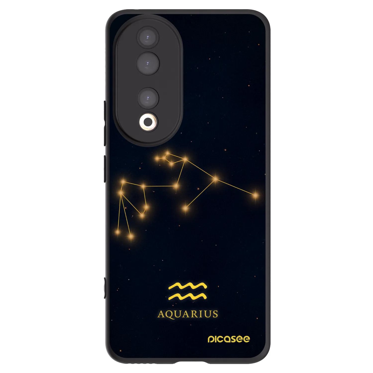 Picasee silikonski črni ovitek za Honor 90 5G - AQUARIUS