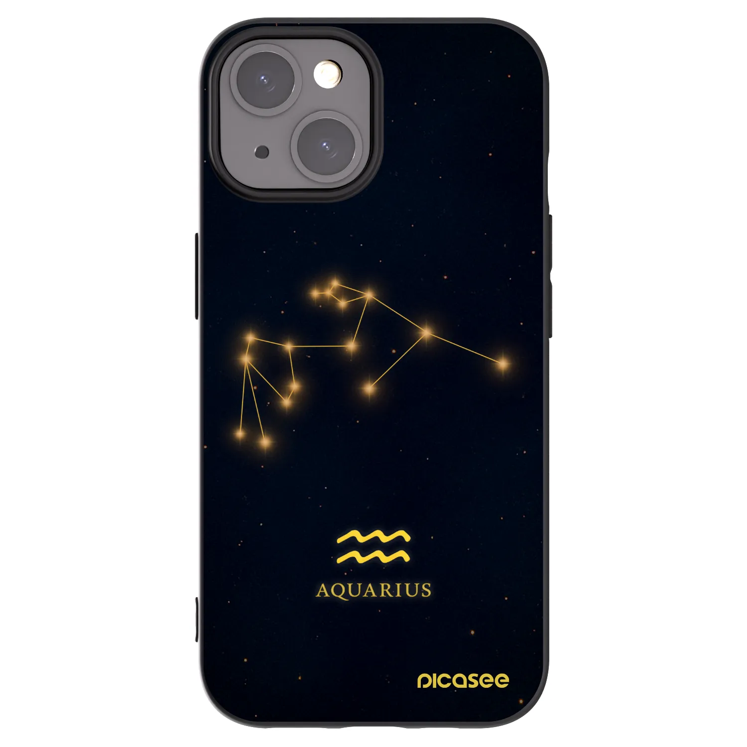 Picasee silikonski črni ovitek za Apple iPhone 15 - AQUARIUS
