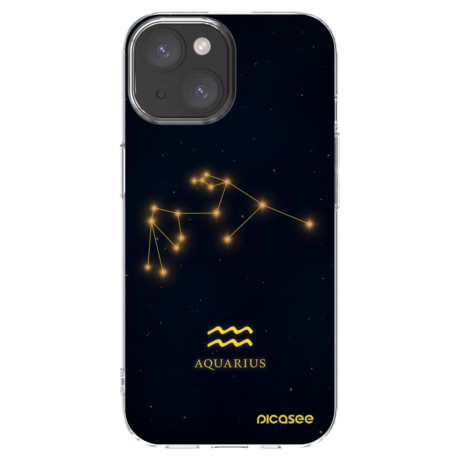 Picasee silikonski prozorni ovitek za Apple iPhone 15 - AQUARIUS