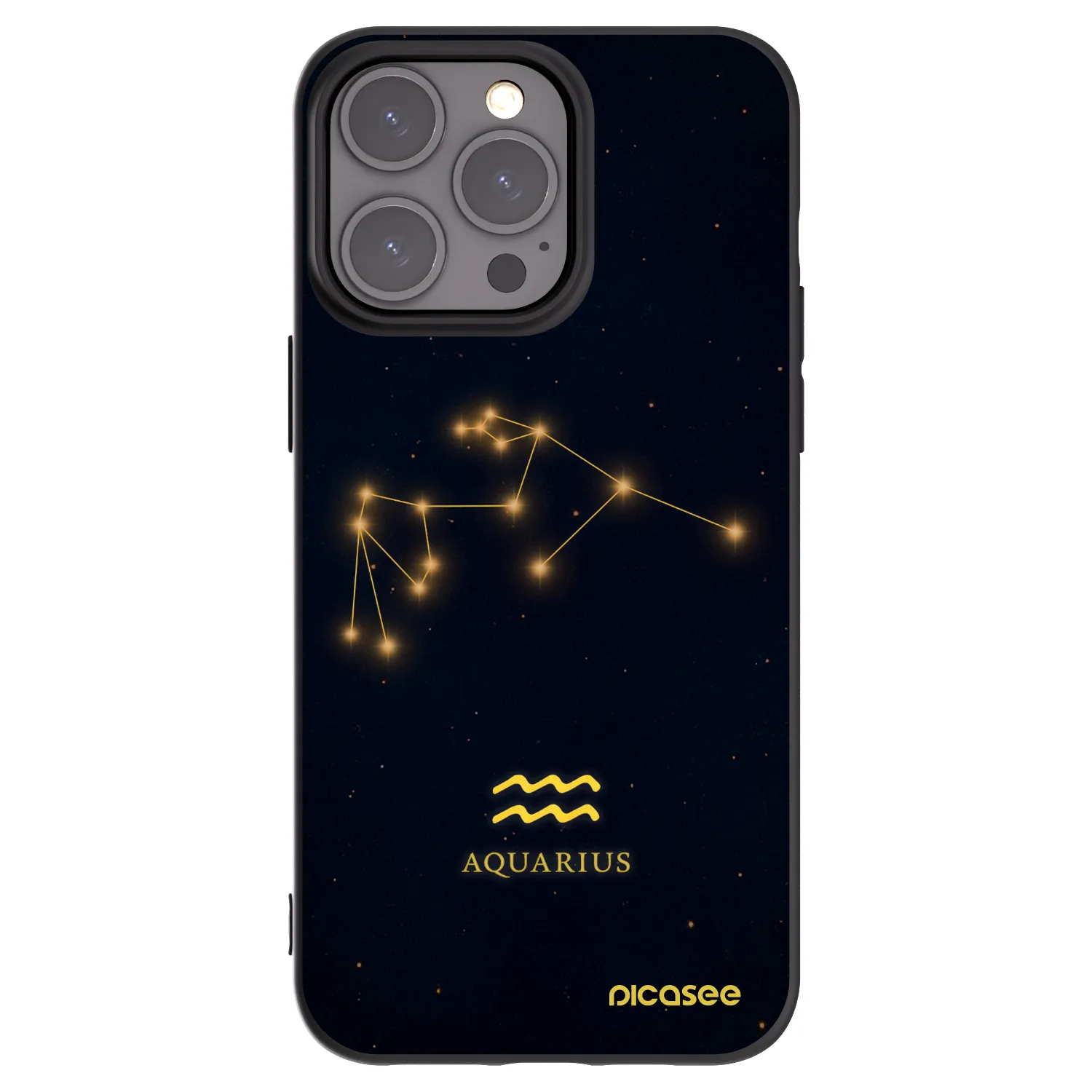 Picasee silikonski črni ovitek za Apple iPhone 15 Pro Max - AQUARIUS