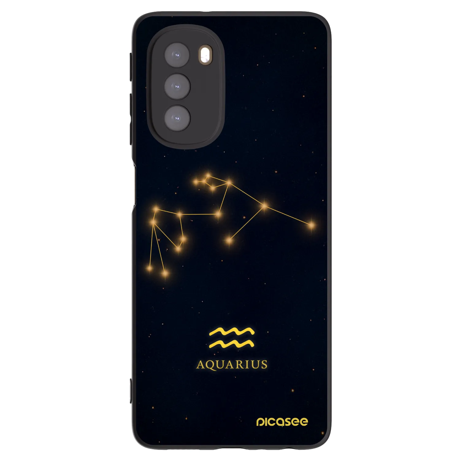 Picasee silikonski črni ovitek za Motorola Moto G51 - AQUARIUS