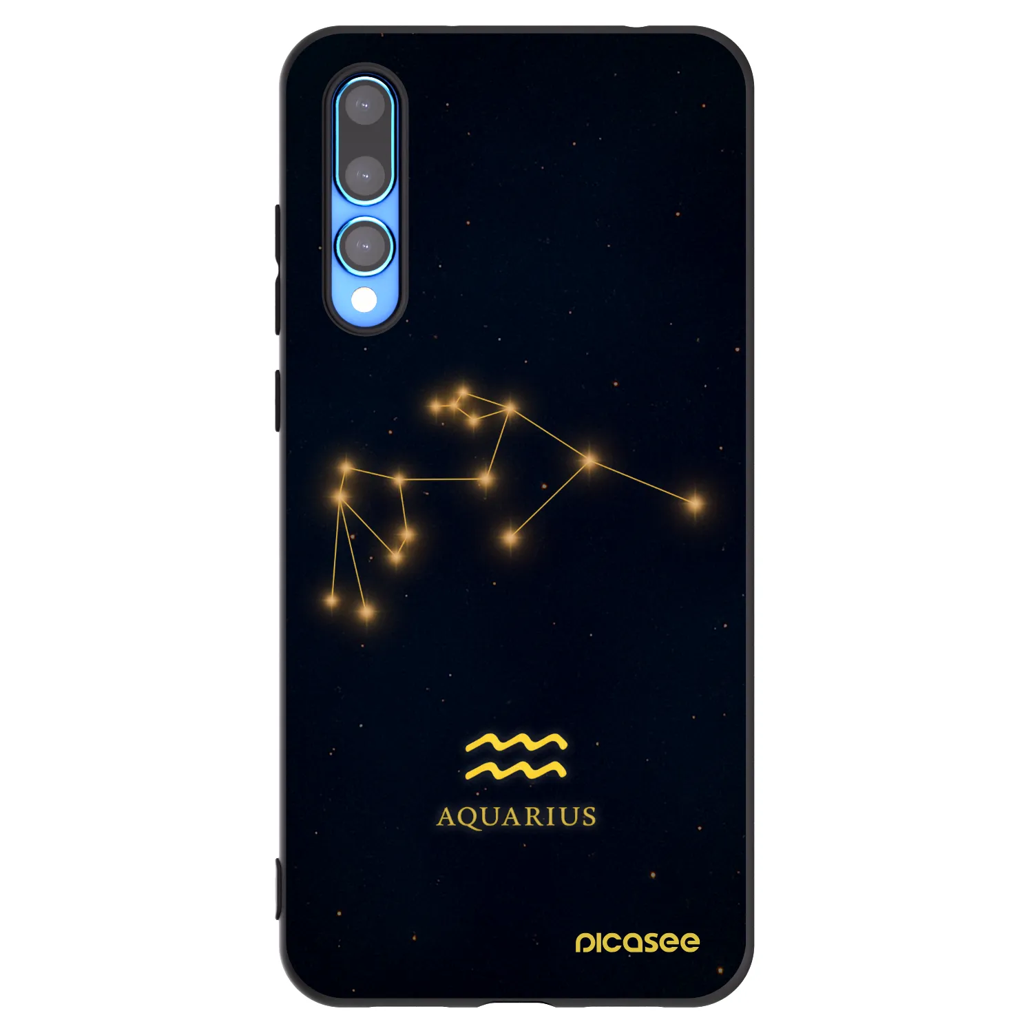Picasee silikonski črni ovitek za Huawei P20 Pro - AQUARIUS