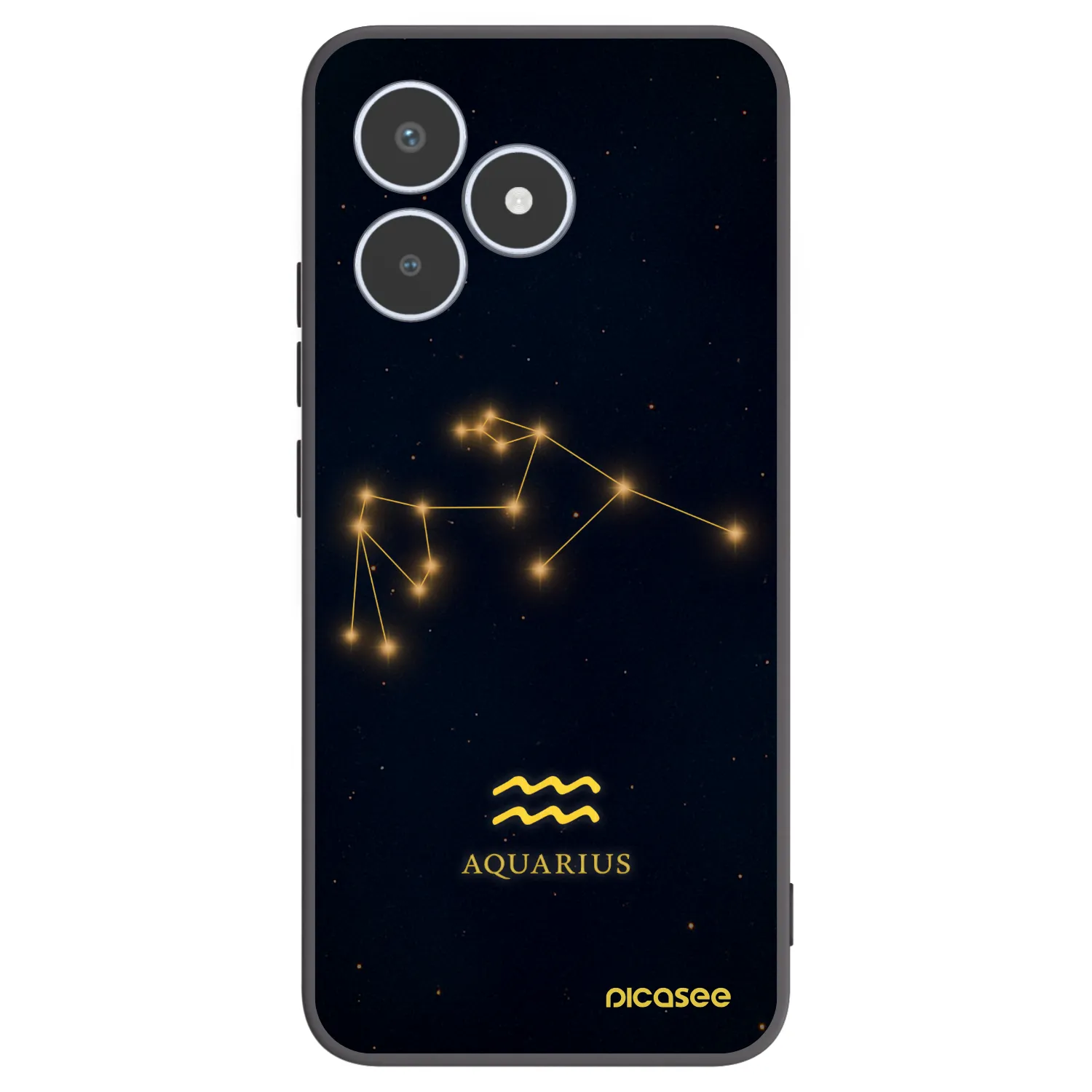 Picasee silikonski črni ovitek za Realme C53 - AQUARIUS