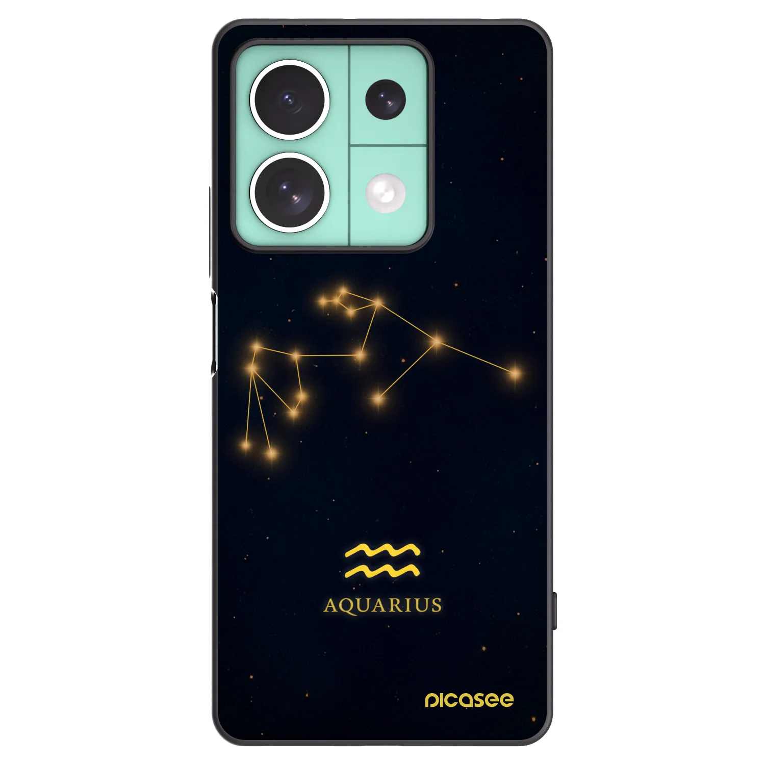 Picasee silikonski črni ovitek za Xiaomi Redmi Note 13 5G - AQUARIUS